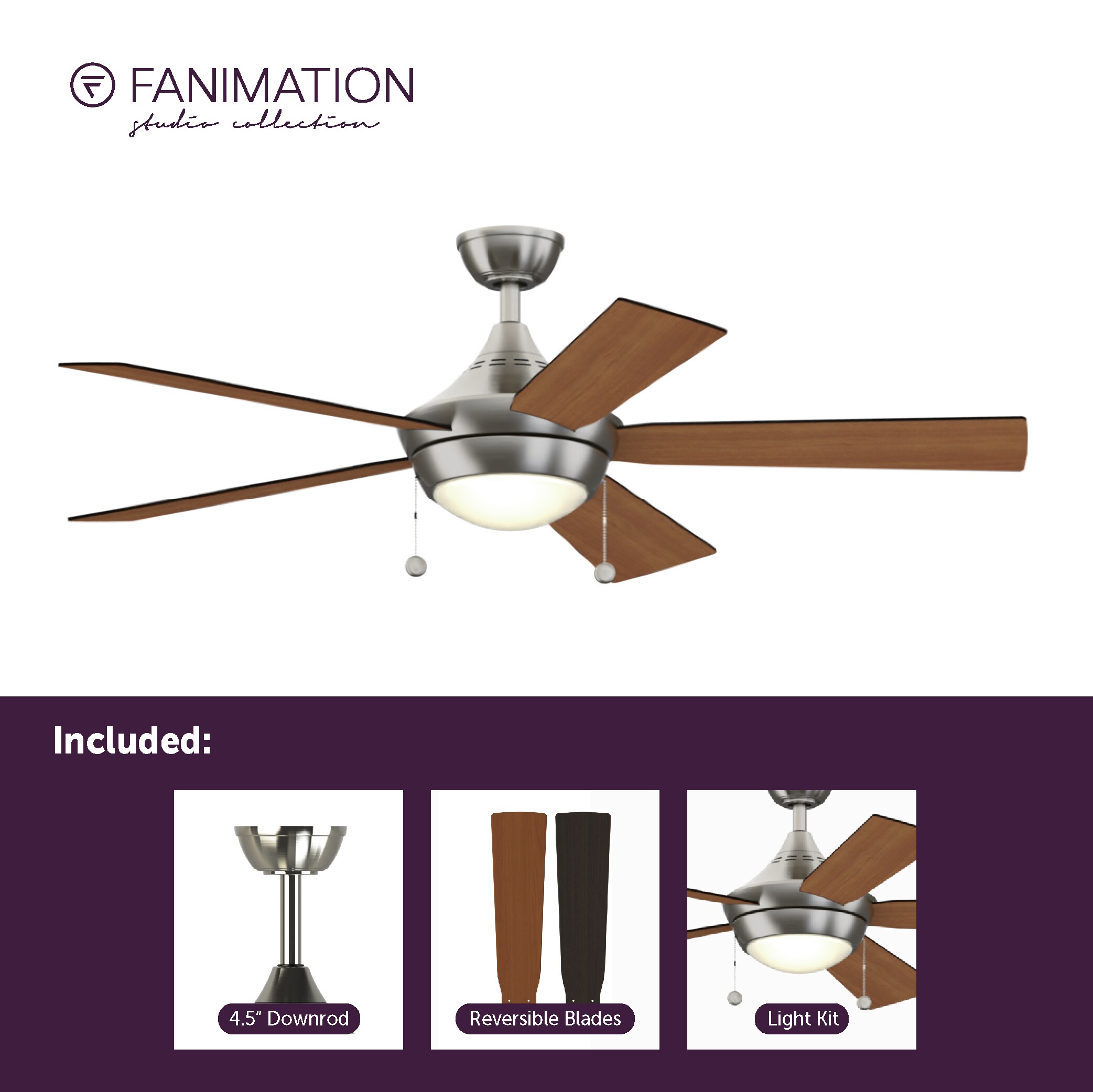 Fanimation Studio Collection LP7654LBNCDW Ceiling-Fans - View #8