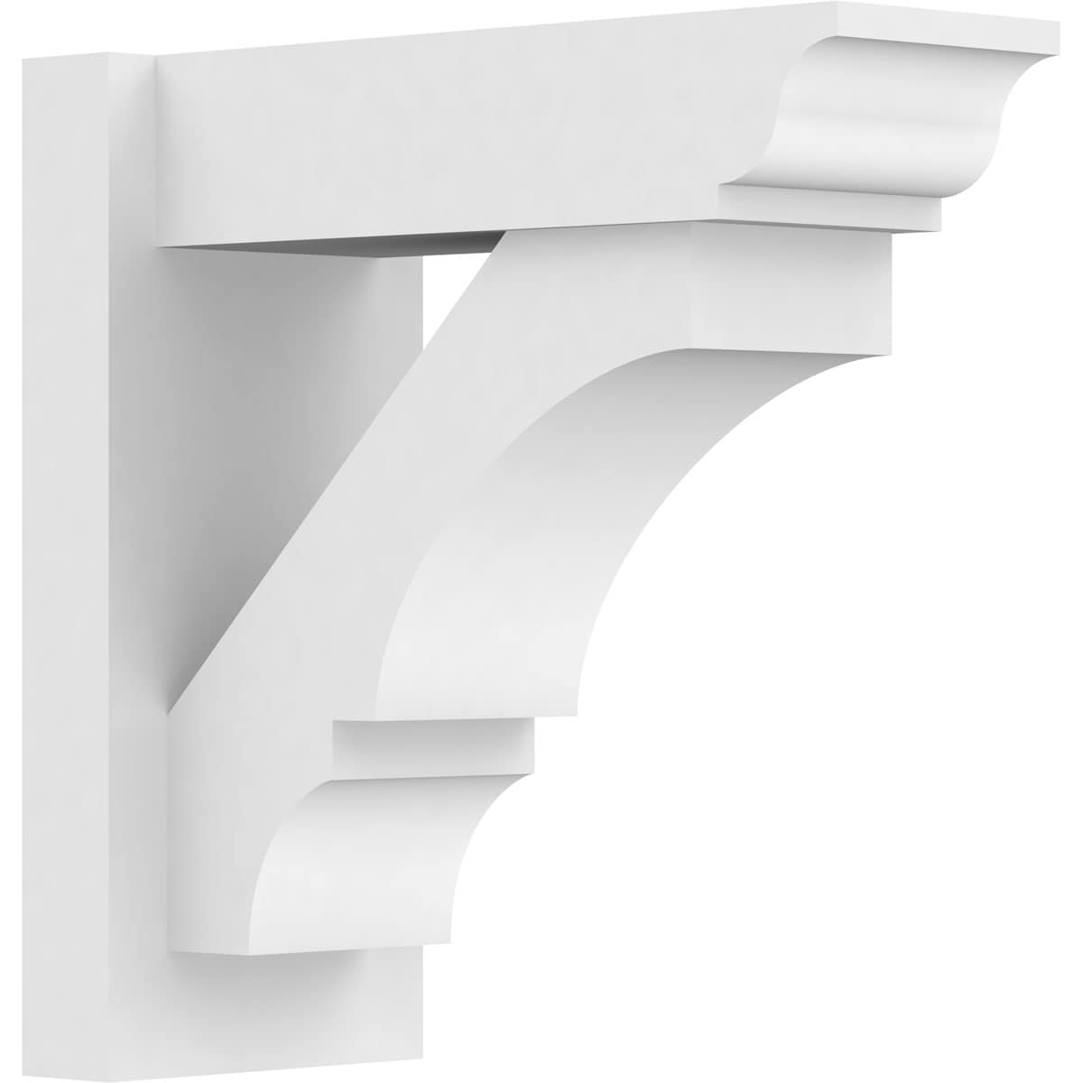 Ekena Millwork OUTP07X16X16BOA01 7-in W X 16-in D X 16-in H Balboa Architectural Grade PVC Outlooker with Traditional Ends