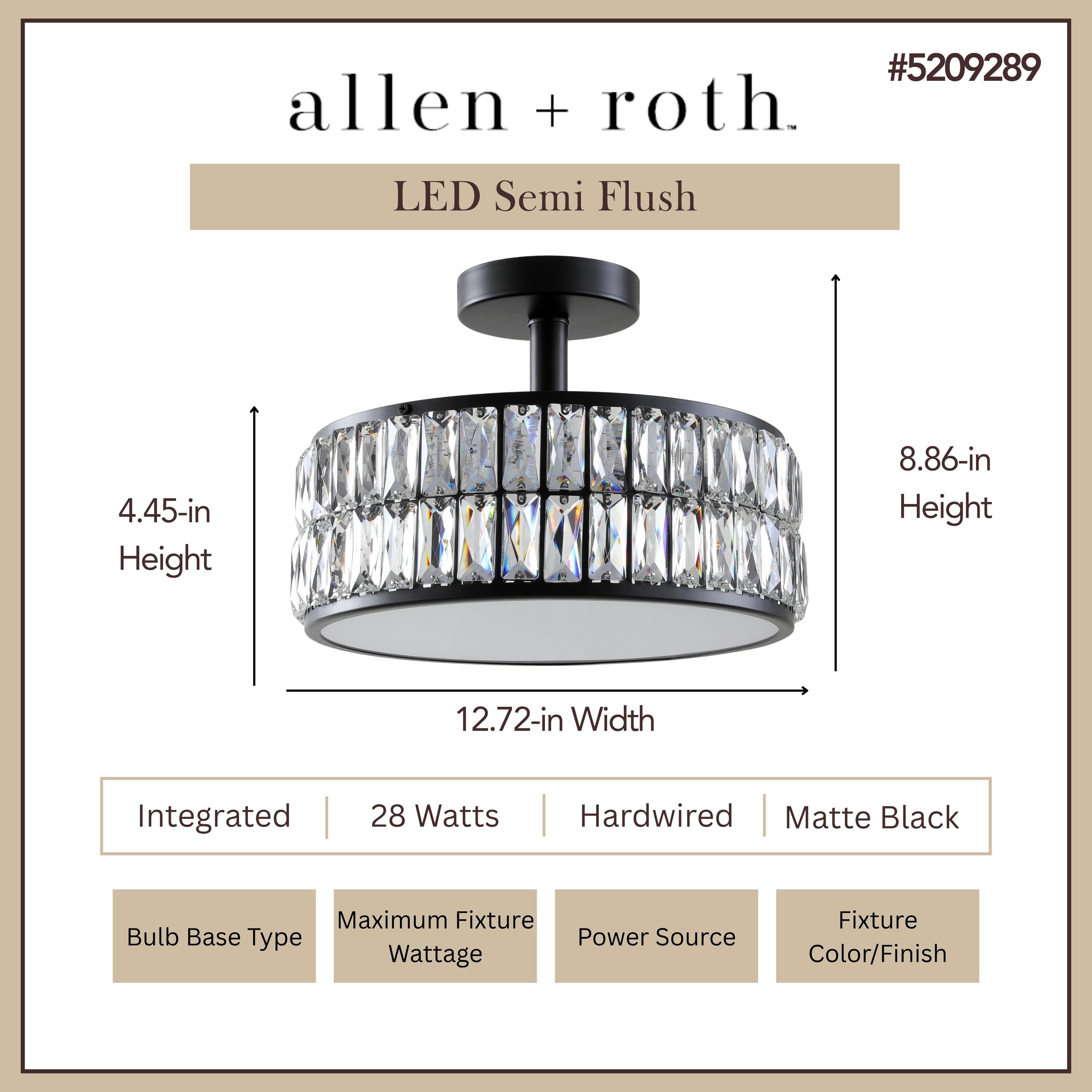 allen + roth SFL104MBK flushmounts - View #3