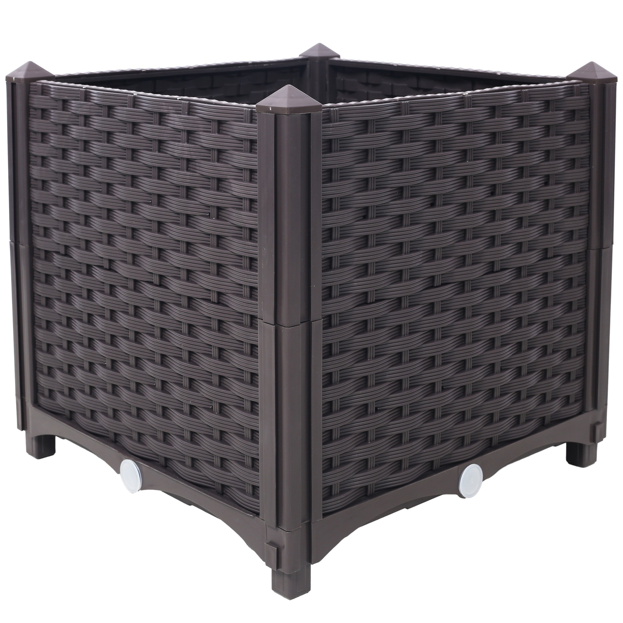 HyperDrop Cart 15.7-in L x 15.7-in D x 14.7-in H Brown Plastic Self ...