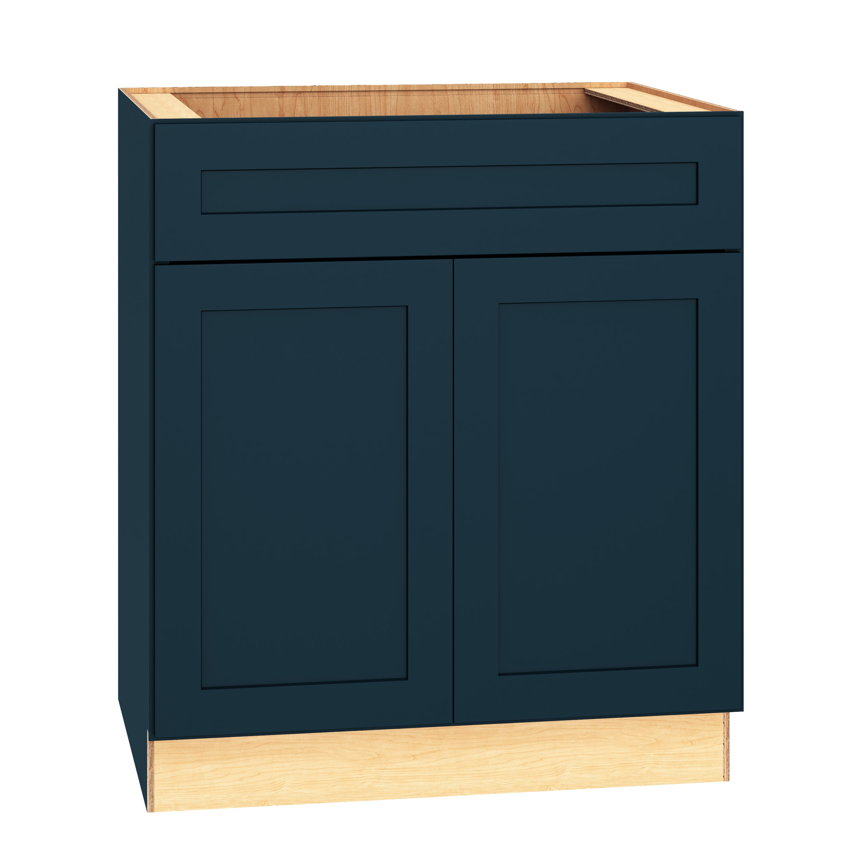 Diamond Express 330 SB30 Jamestown 30-in W x 34.5-in H x 24-in D Regatta Blue Sink Base Fully assembled Plywood Cabinet (Recessed Panel Shaker)