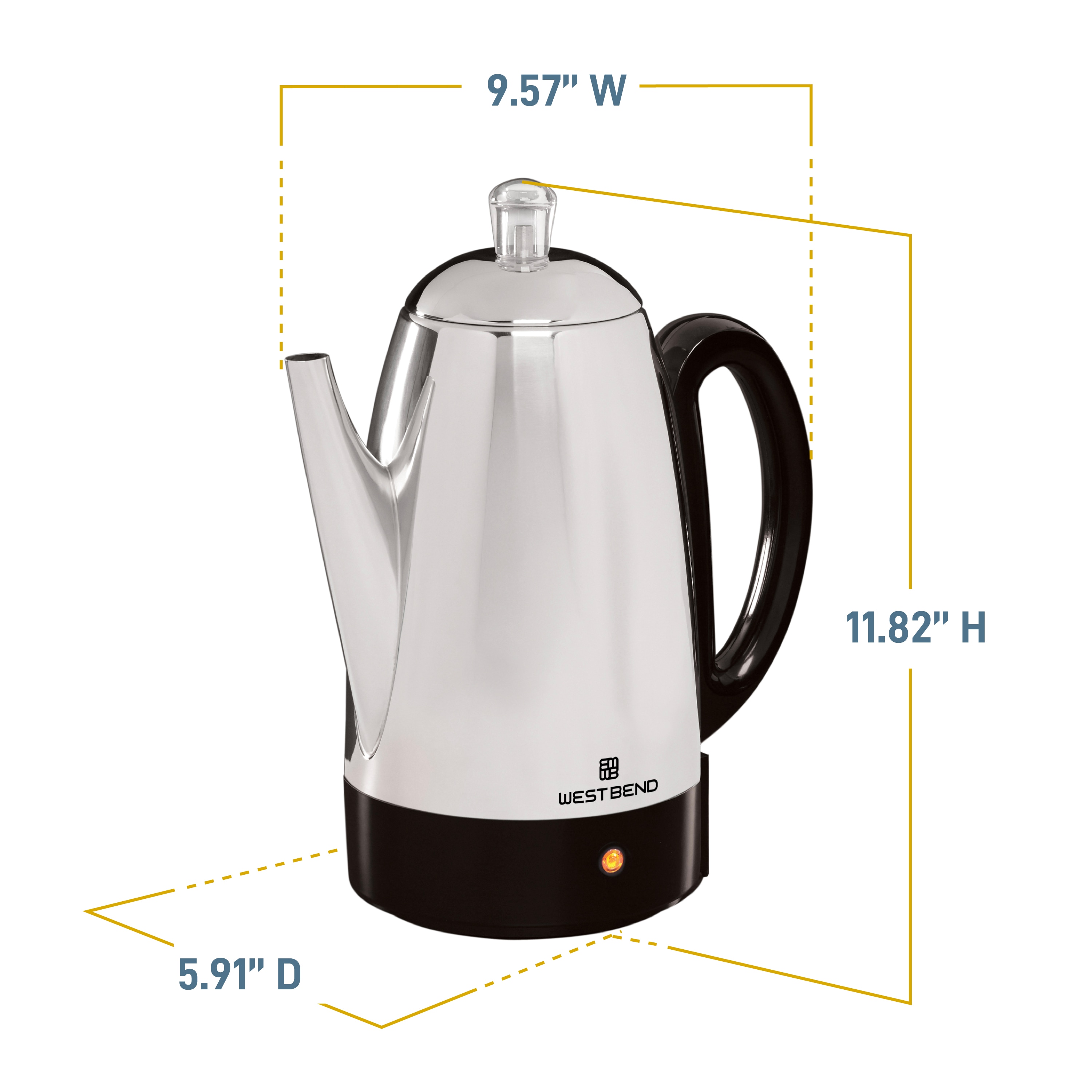 West Bend 12-Cup Percolator (Stainless Steel) 54159 at Lowes.com