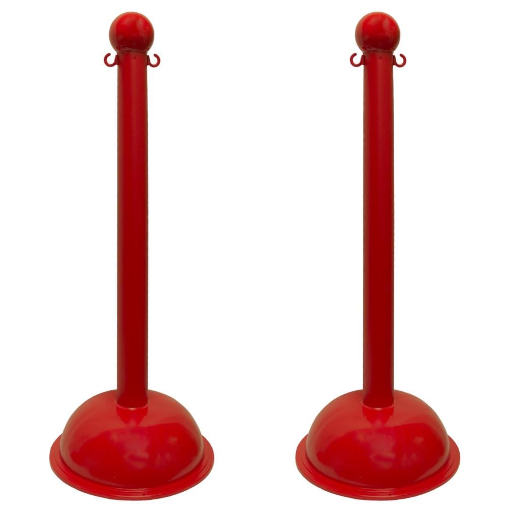 Mr. Chain 99905-2 Red Heavy Duty Stanchion (2-pack)