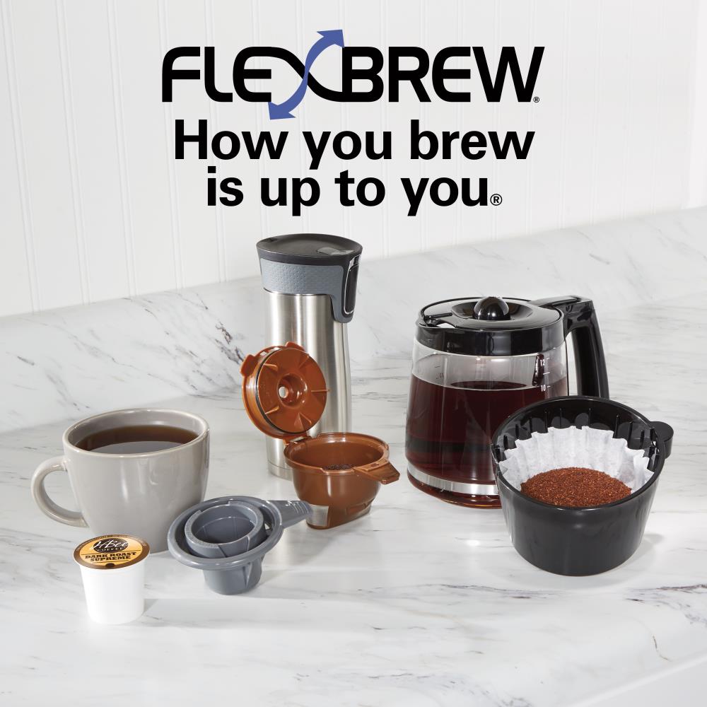 Hamilton Beach 2 Flex brew Black Single-Serve Coffee Maker in the Single-Serve  Coffee Makers department at