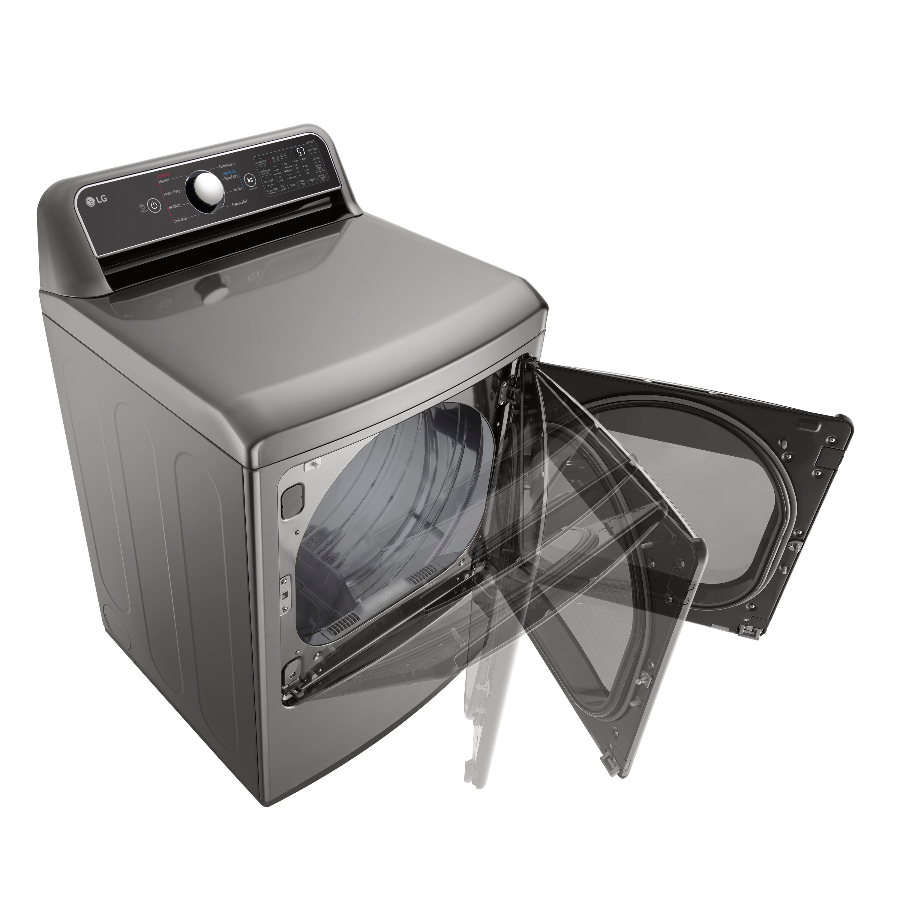 LG TurboWash 3D Smart Wi-Fi Enabled Impeller Top-Load Graphite Steel Washer  & Dryer