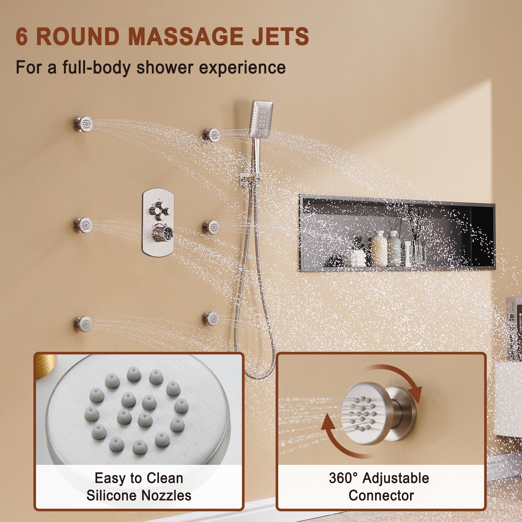 Mondawe MOSL050-10BN Showerhead-Bar-Panels - View #6