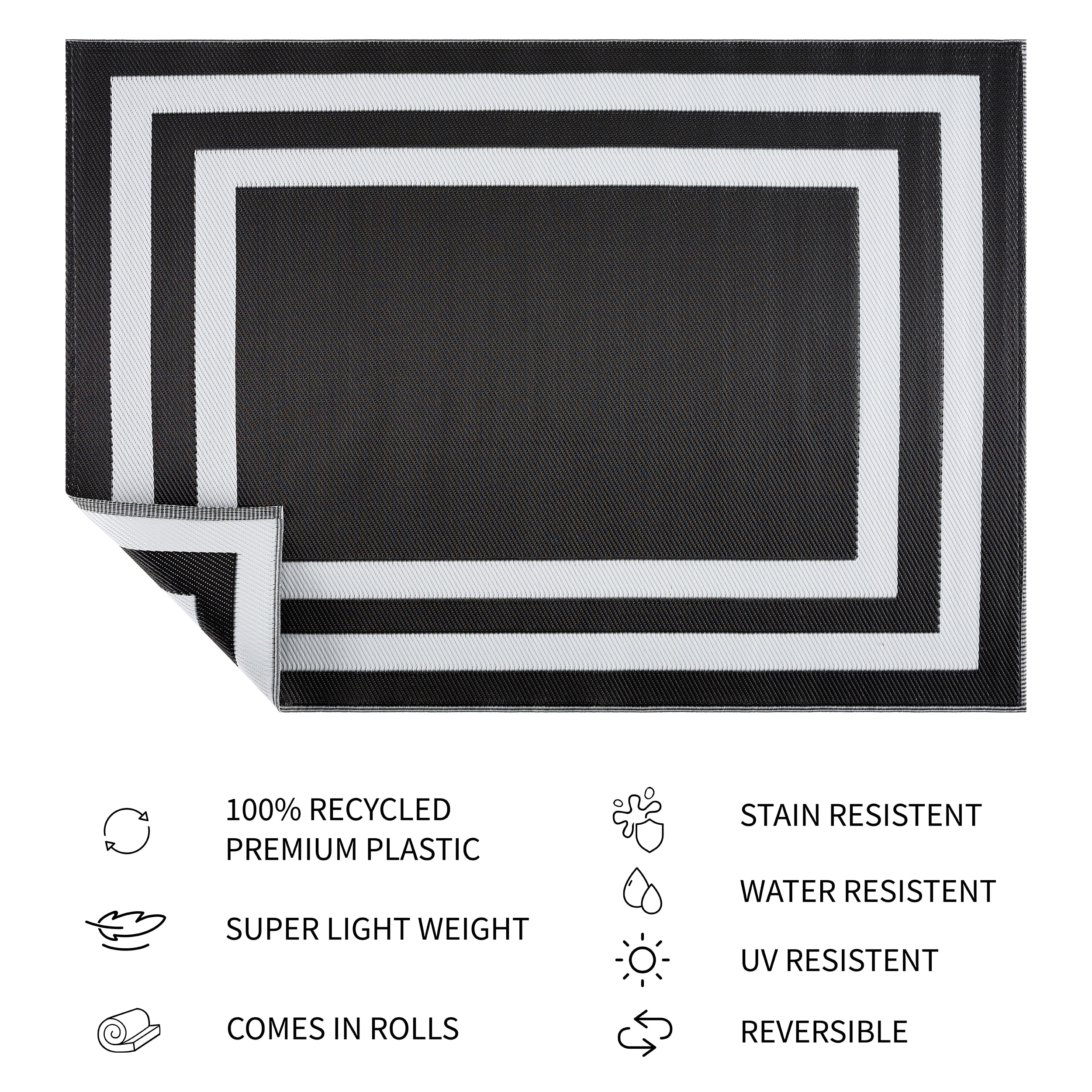 Playa Rug PLY-R-PRS-BW-4X6 rugs - View #3