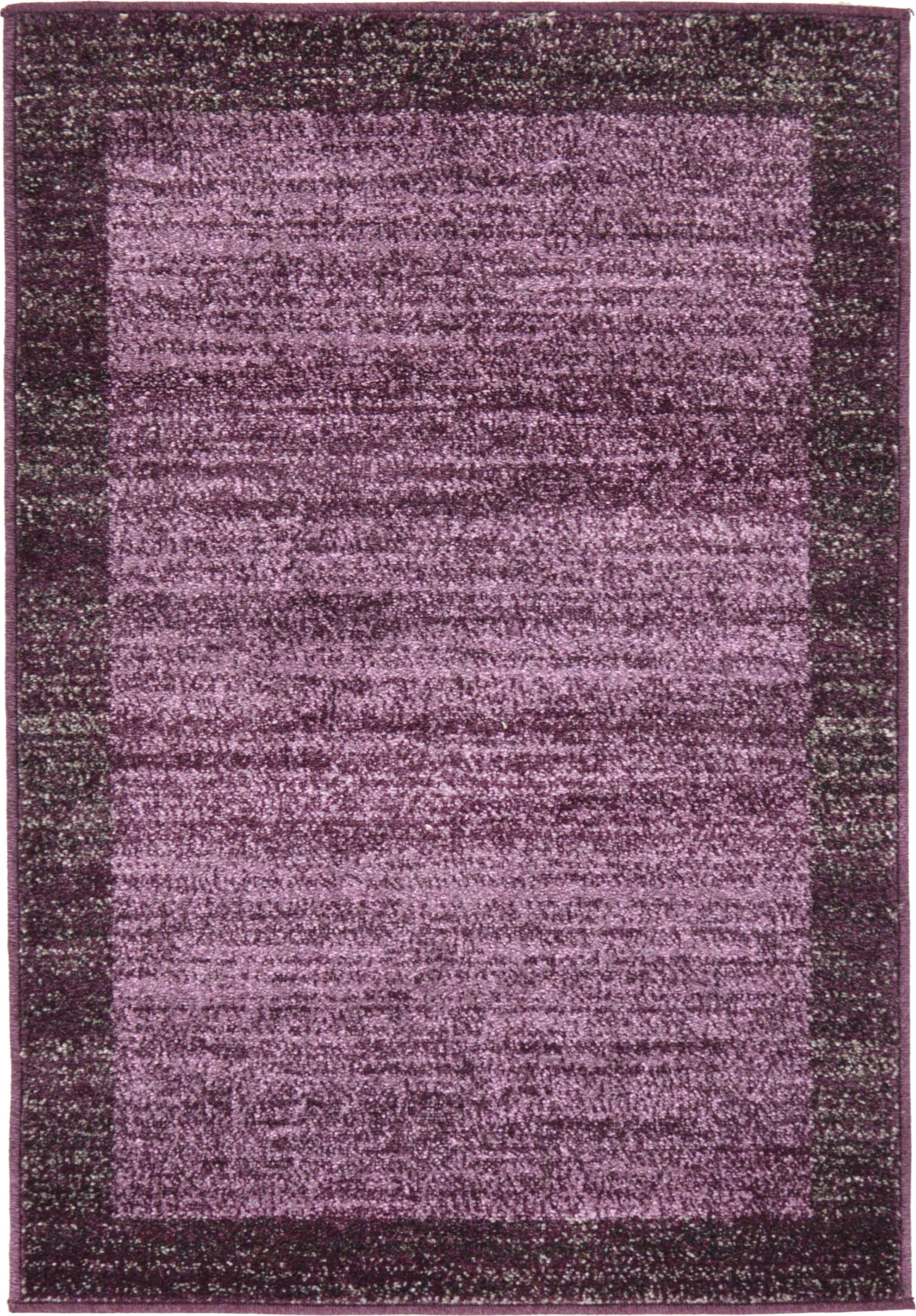Unique Loom 3132106 Abigail Del Mar 2 x 3 (ft) Loomed Polypropylene Violet/Ivory Rectangular Indoor Border Area rug