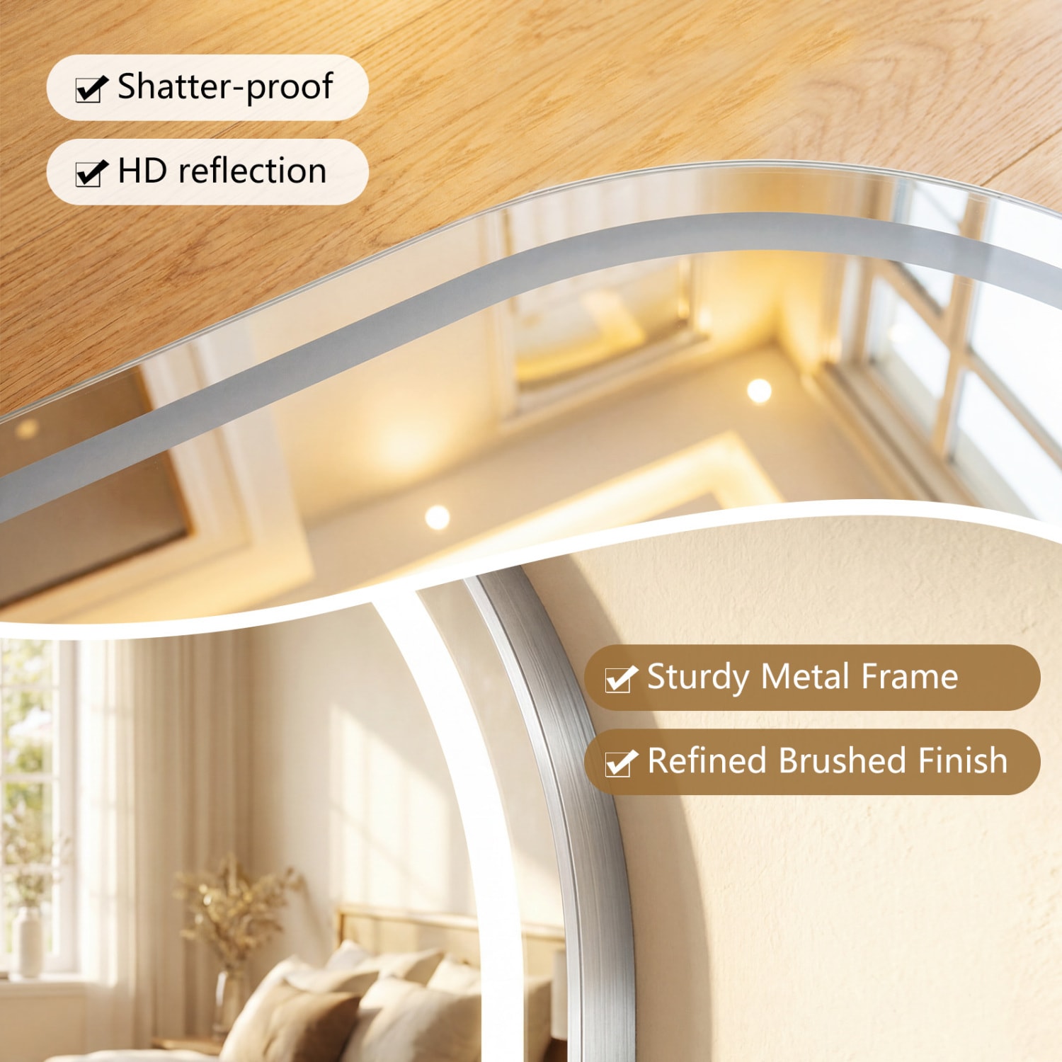 Clihome CL-LD-43337 Framed-Bath-Mirrors - View #6