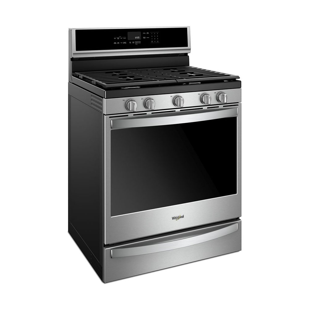 Whirlpool WFG505M0MS 30 Inch Freestanding Gas Range with 5 Sealed Burners,  5.1 cu. ft. Capacity, SpeedHeat™ Burners, Frozen Bake™, Keep Warm, Broiler  Drawer, and Star-K: Stainless Steel