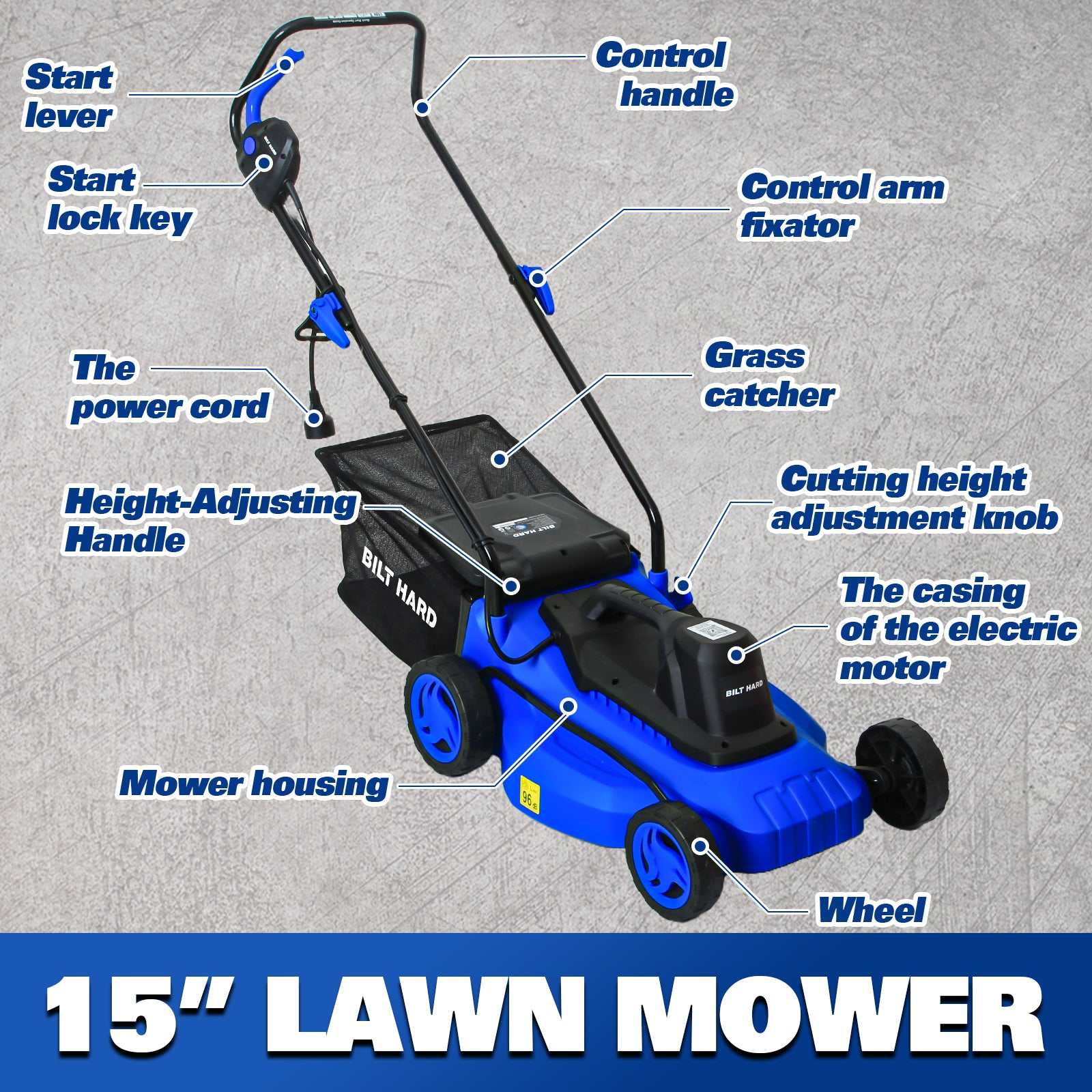 BILT HARD TMA-0567-LBI Push-Mower-Electric - View #3