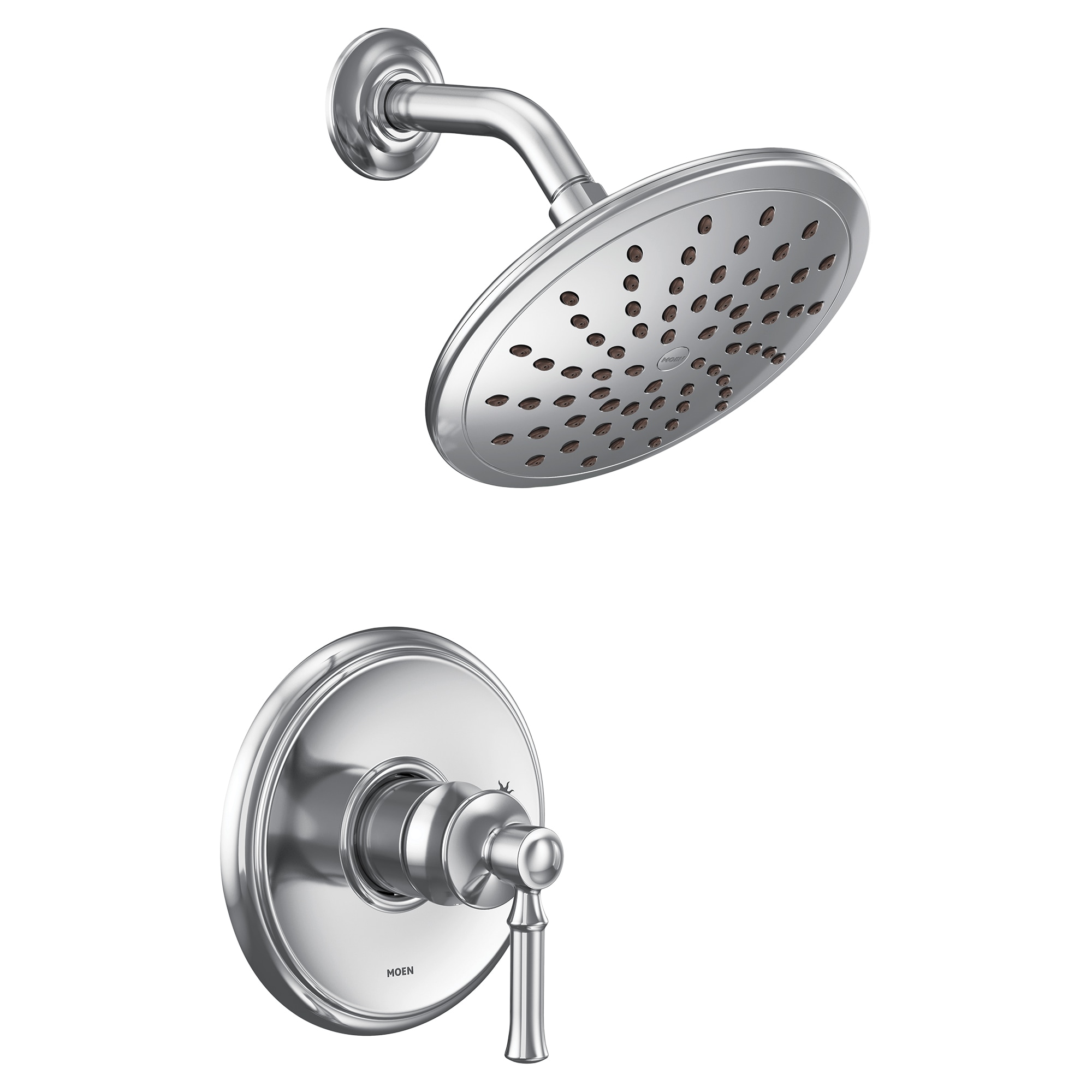 Moen UT2282EP Dartmoor Chrome 1-handle Single function 8-Inches Round Shower Faucet
