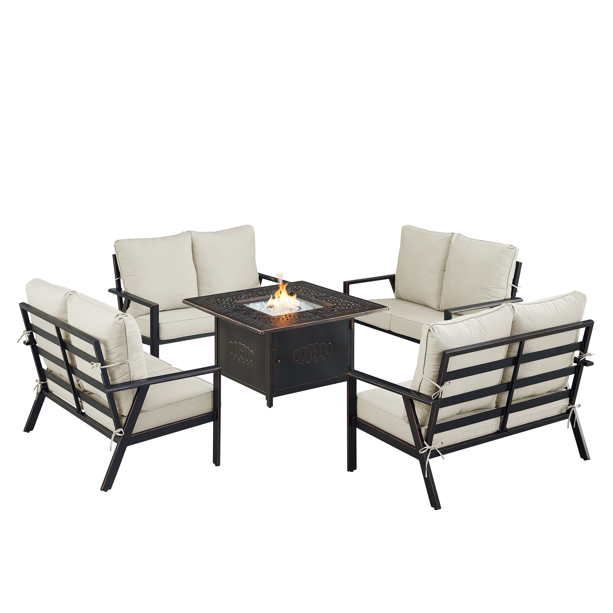 Oakland Living LUX4LSRONINLGCUA Patio-Conversation-Sets - View #2