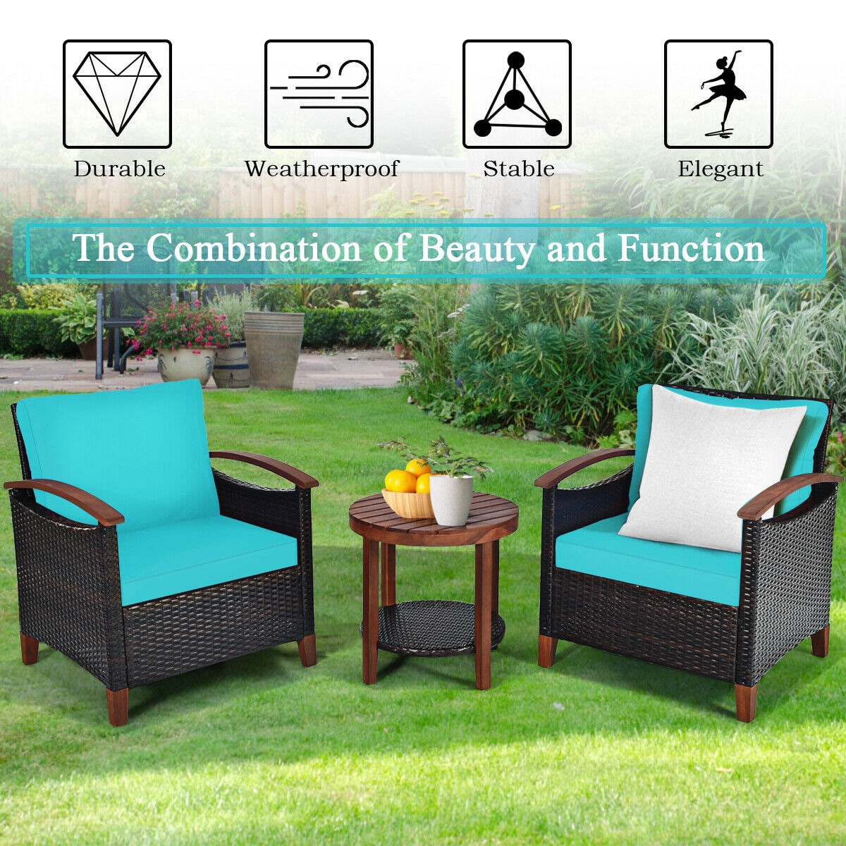 WELLFOR OUG65226TU Patio-Conversation-Sets - View #7