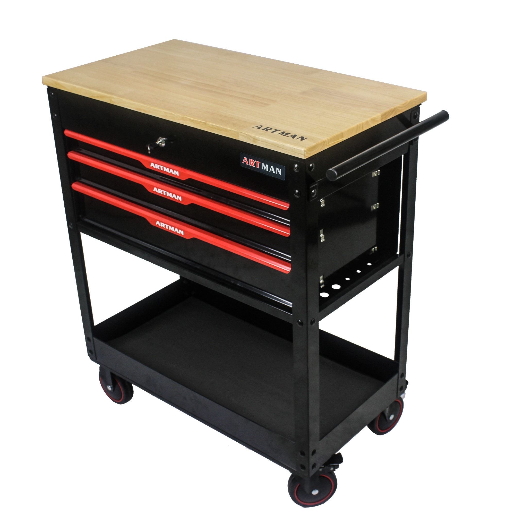 Siavonce Bottom Tool Cabinets 17.51-in W x 38.38-in H 3-Drawer Metal Tool Cabinet (Black) XH90503 Sansujyuku sansujyuku.com