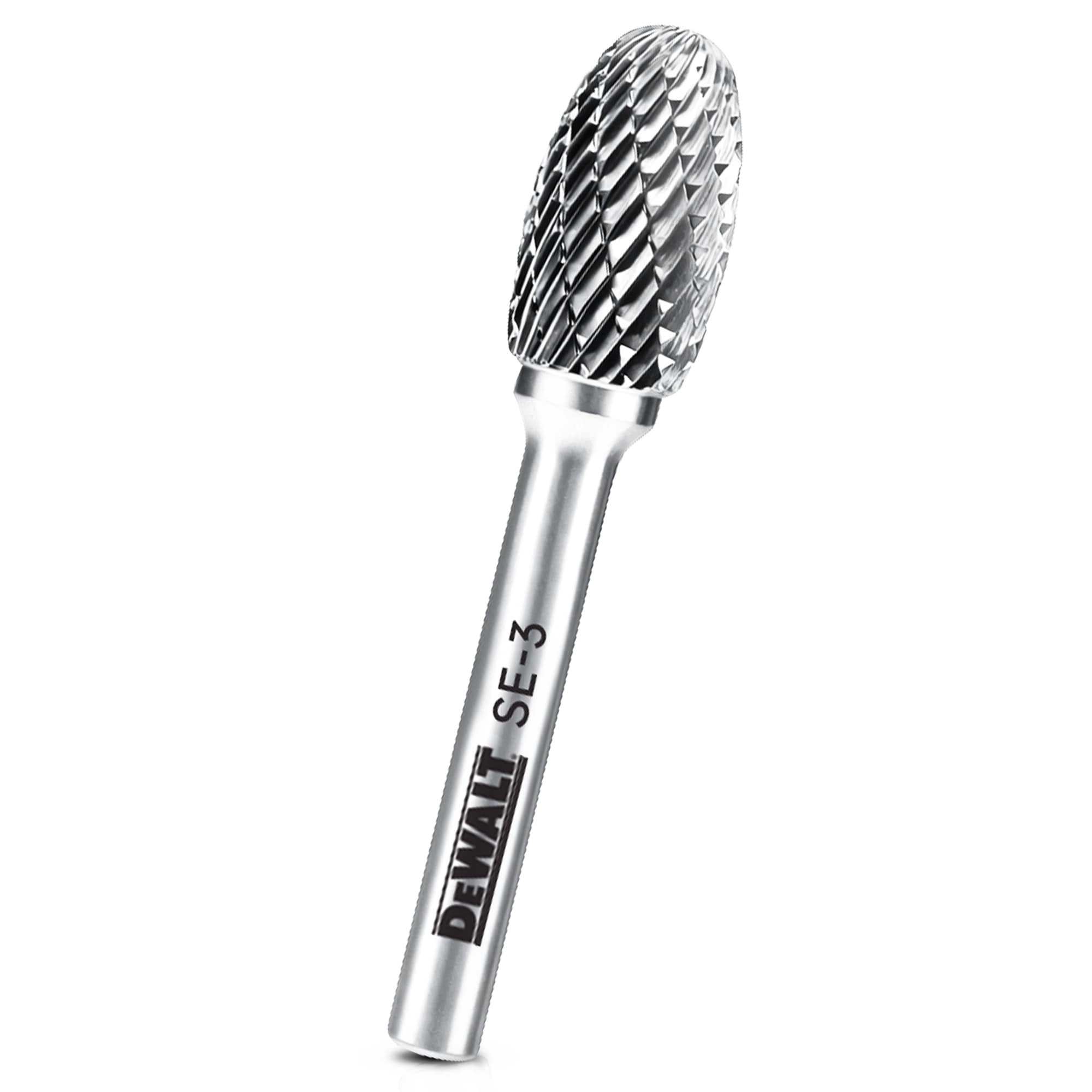 DEWALT SINGLE CARBIDE BURR SIZE SE-3 WITH 1/4 INCH SHANK