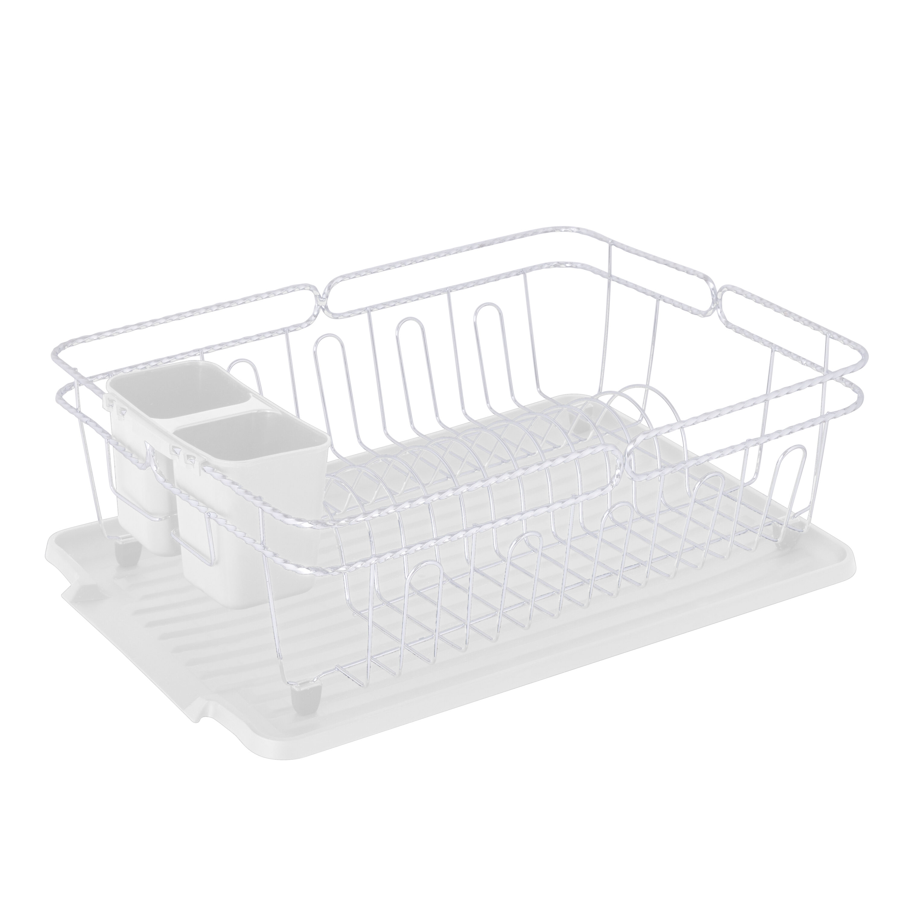 Kitchen Details Twisted Chrome 3 Piece Dish Rack