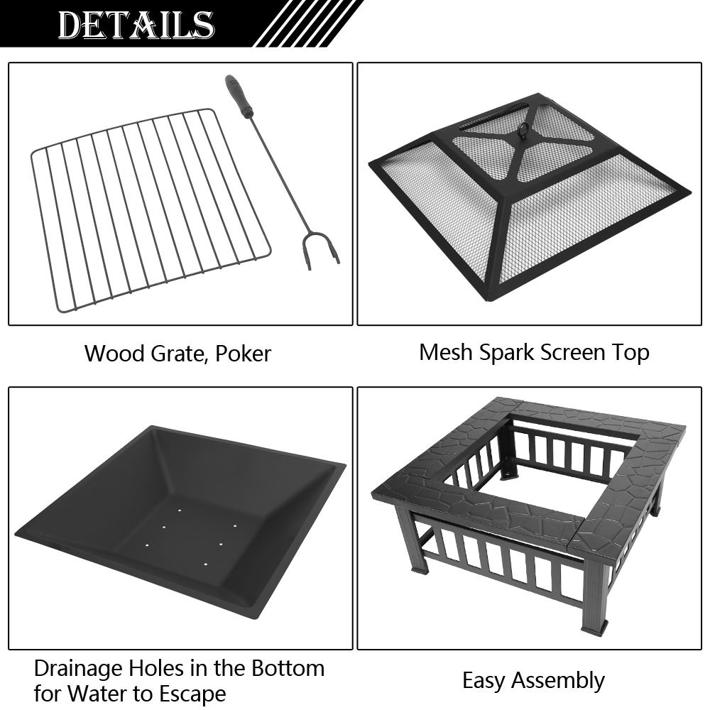 Winado LWH113026660 Outdoor-Woodburning-Firepits - View #3