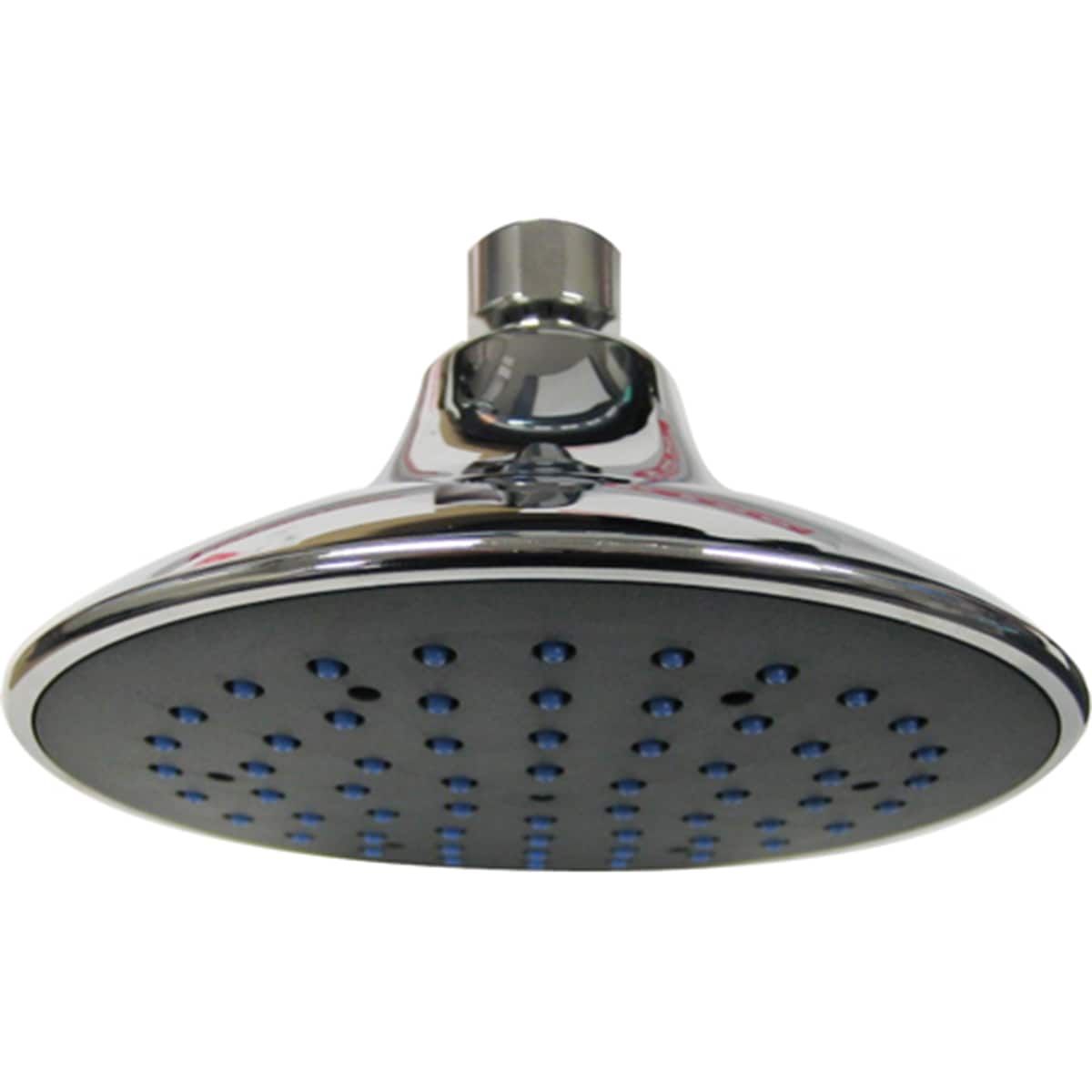  745110 Chrome/Black Round Rain Fixed Shower Head 2.5-GPM (9.5-LPM)