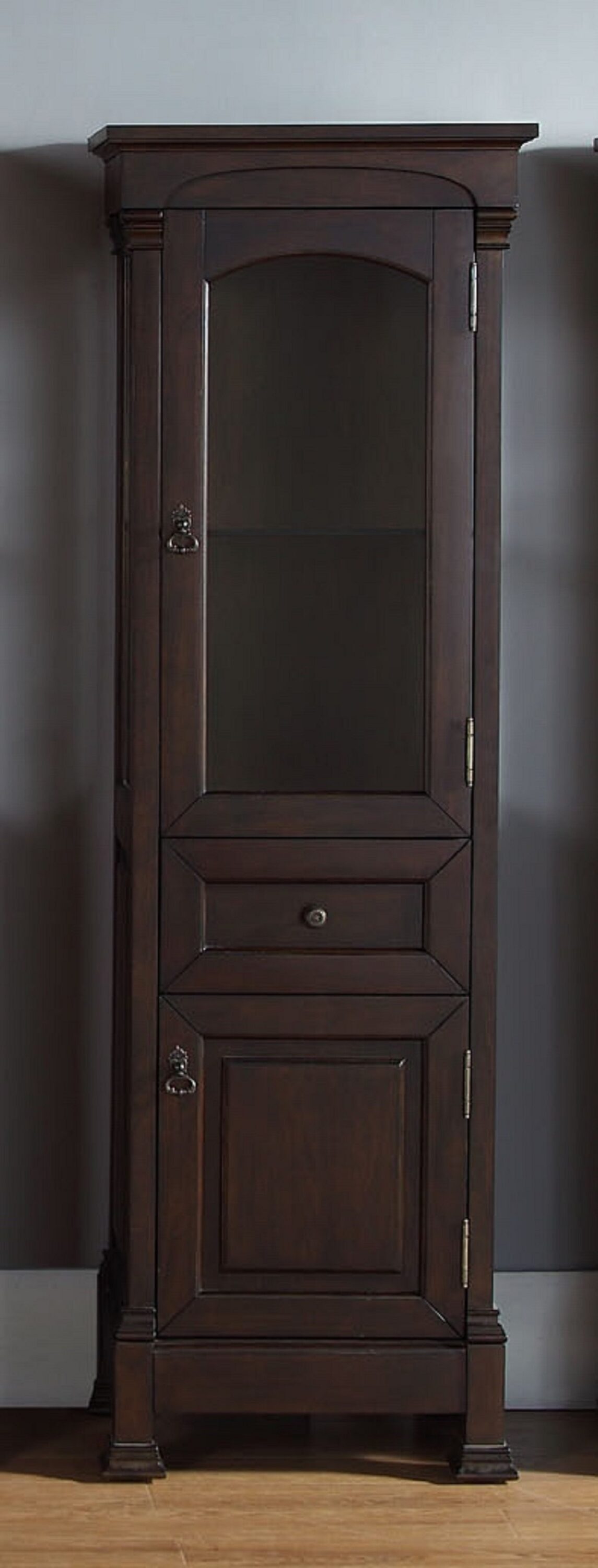 James Martin Vanities Brookfield 20.5-in x 65-in x 16.25-in Burnished Mahogany Wood Freestanding Soft Close Linen Cabinet