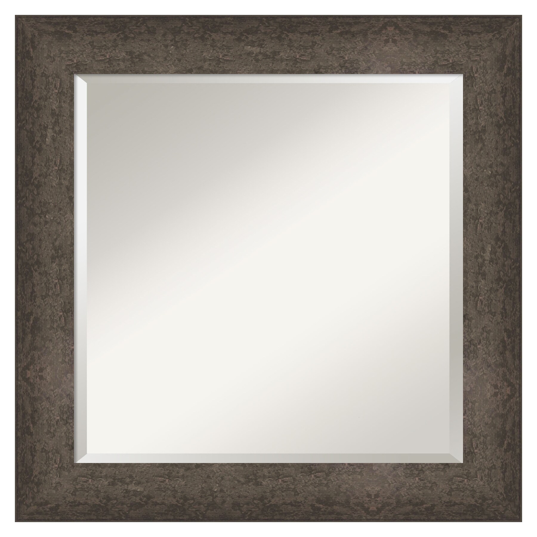 Amanti Art 25.5-in W x 25.5-in H Square Dappled Light Bronze Framed Vanity Mirror