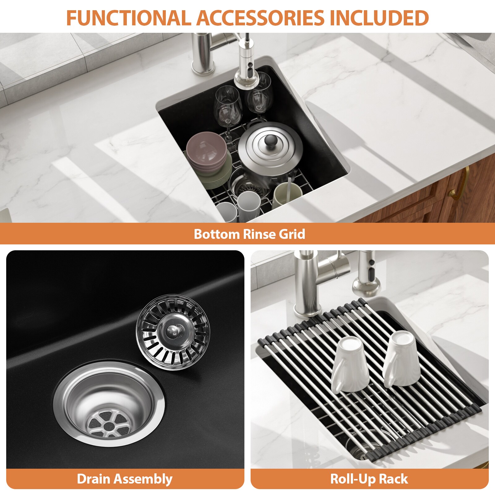 Lordear LD-SYSWHU18 Kitchen-Sinks - View #7