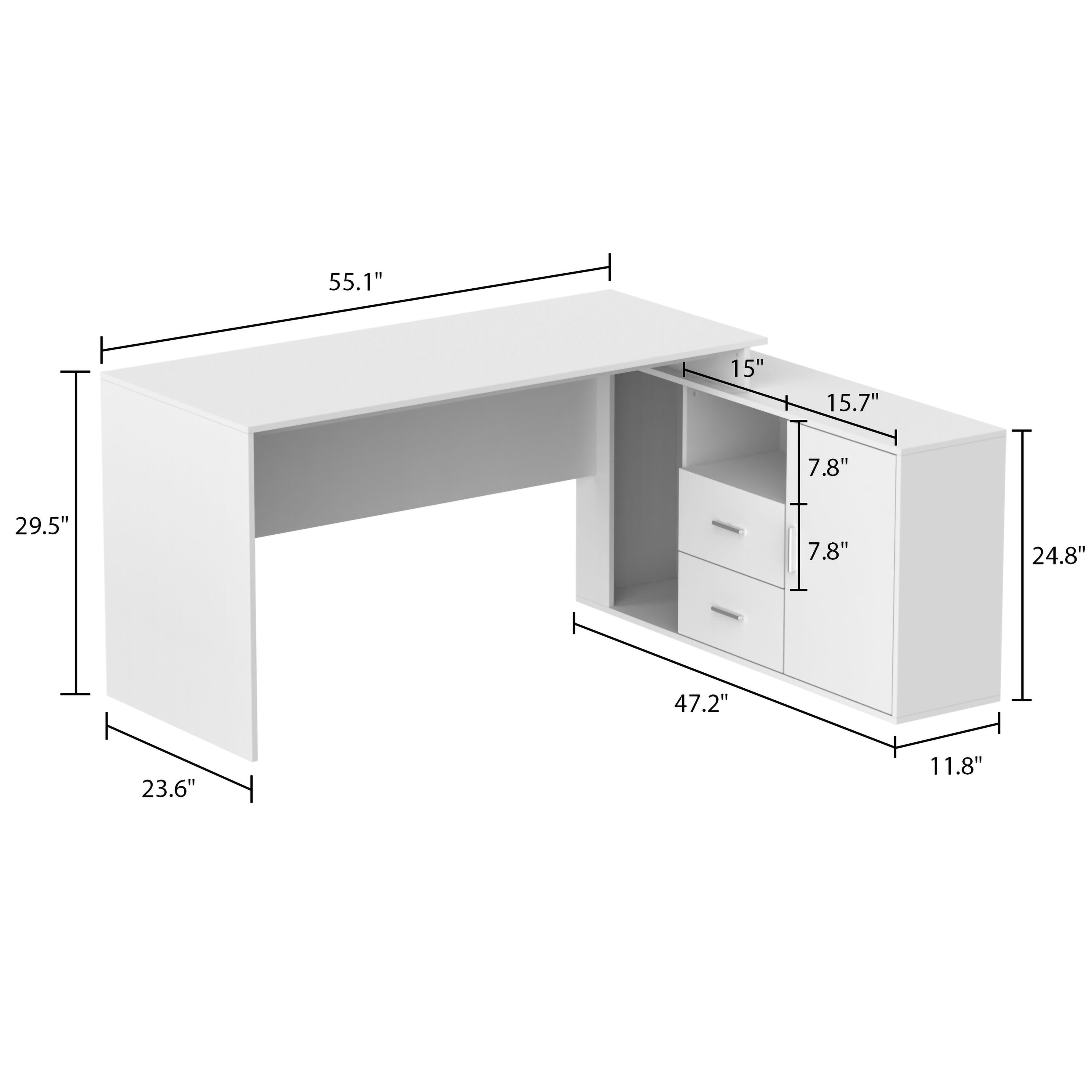 Simple Solid Wood Desk Computer Mainframe Tray Storage Study Desk