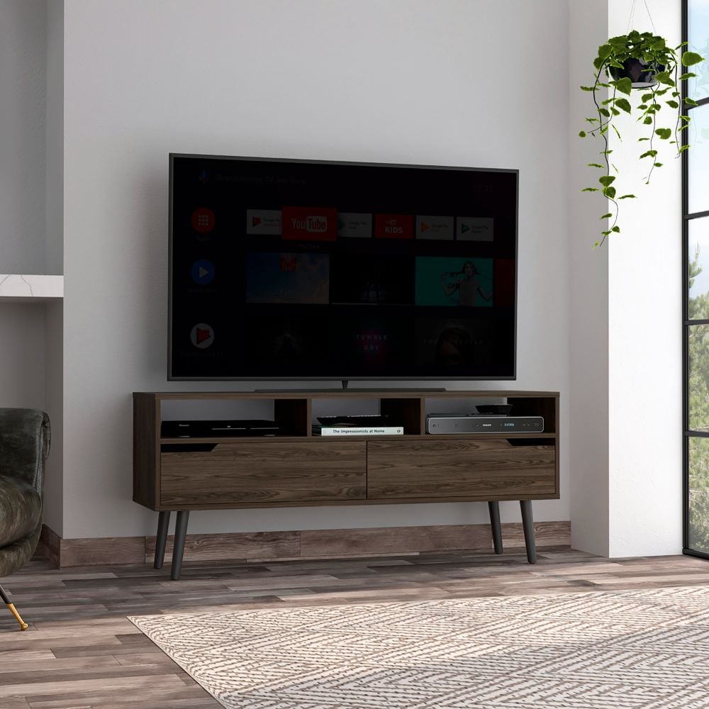 Tatayosi XH-8P148713 60 Inch Hamburg TV Stand with Four Legs and Five Shelves for Modern Spaces