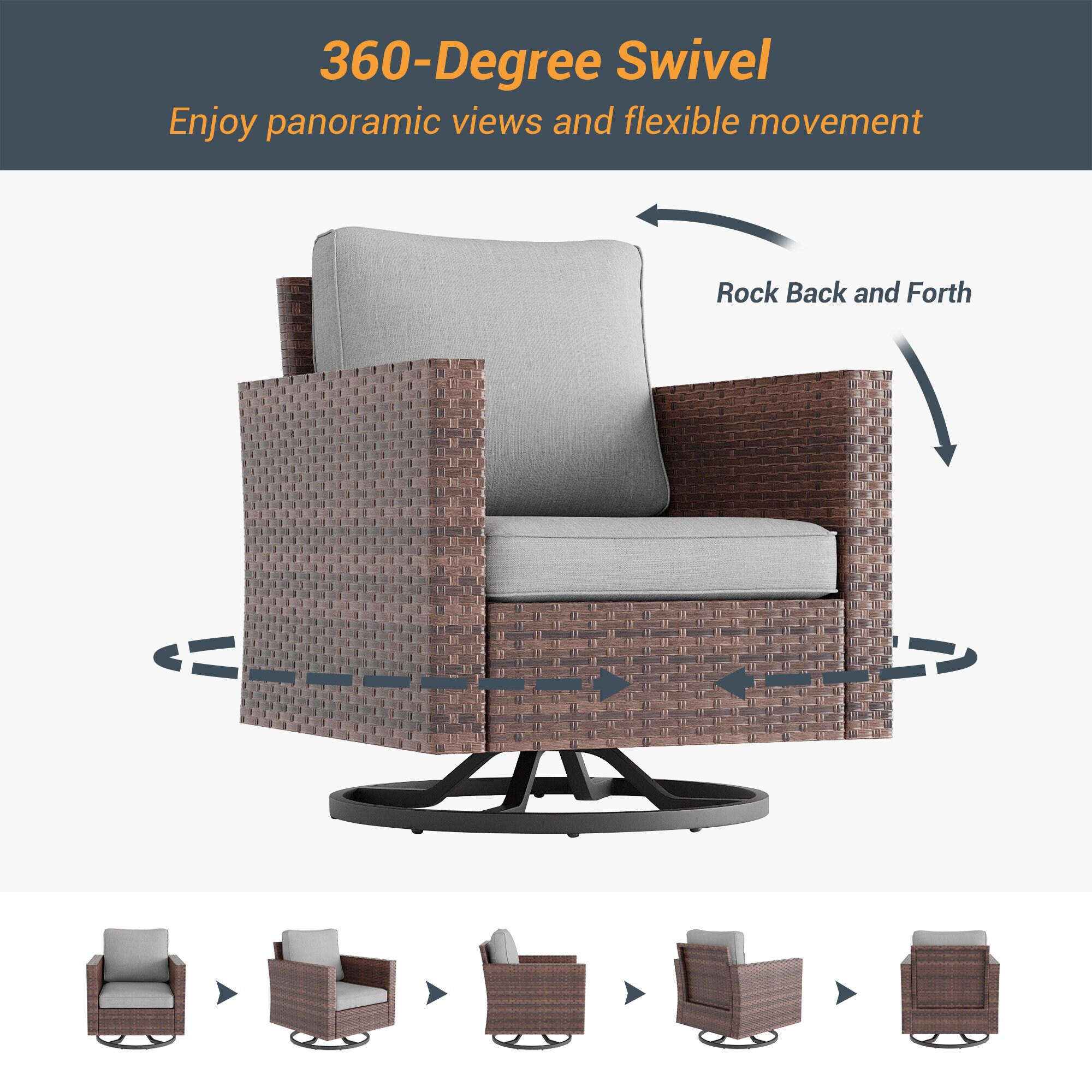 Sonkuki SD-PS2R-BLY-T3 Patio-Conversation-Sets - View #4