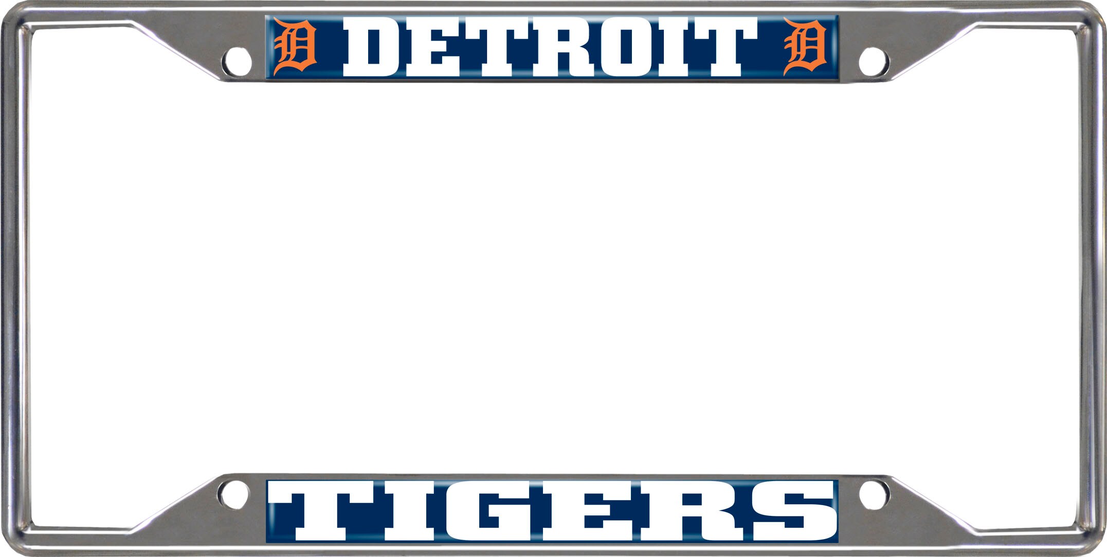 Detroit Tigers Hitch Cover - Team Color on Chrome - Auto Accessories - MLB
