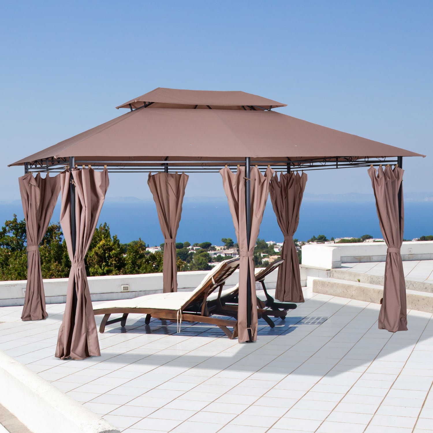 LIVIZA GAZ-SEN25PG67R Wood-Resin-Gazebos - View #2
