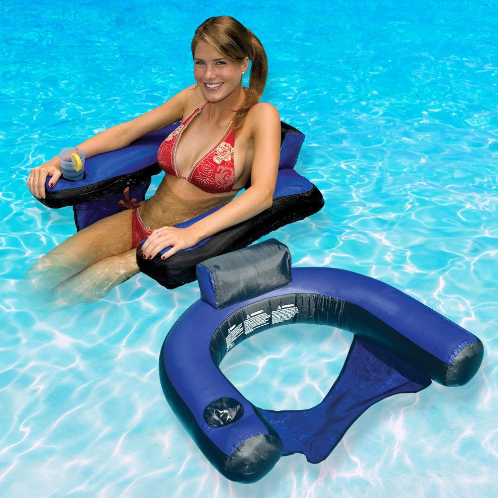 New Swimline 90521 Swimming Pool Inflatable Kickback Lounger Adjustable Float 