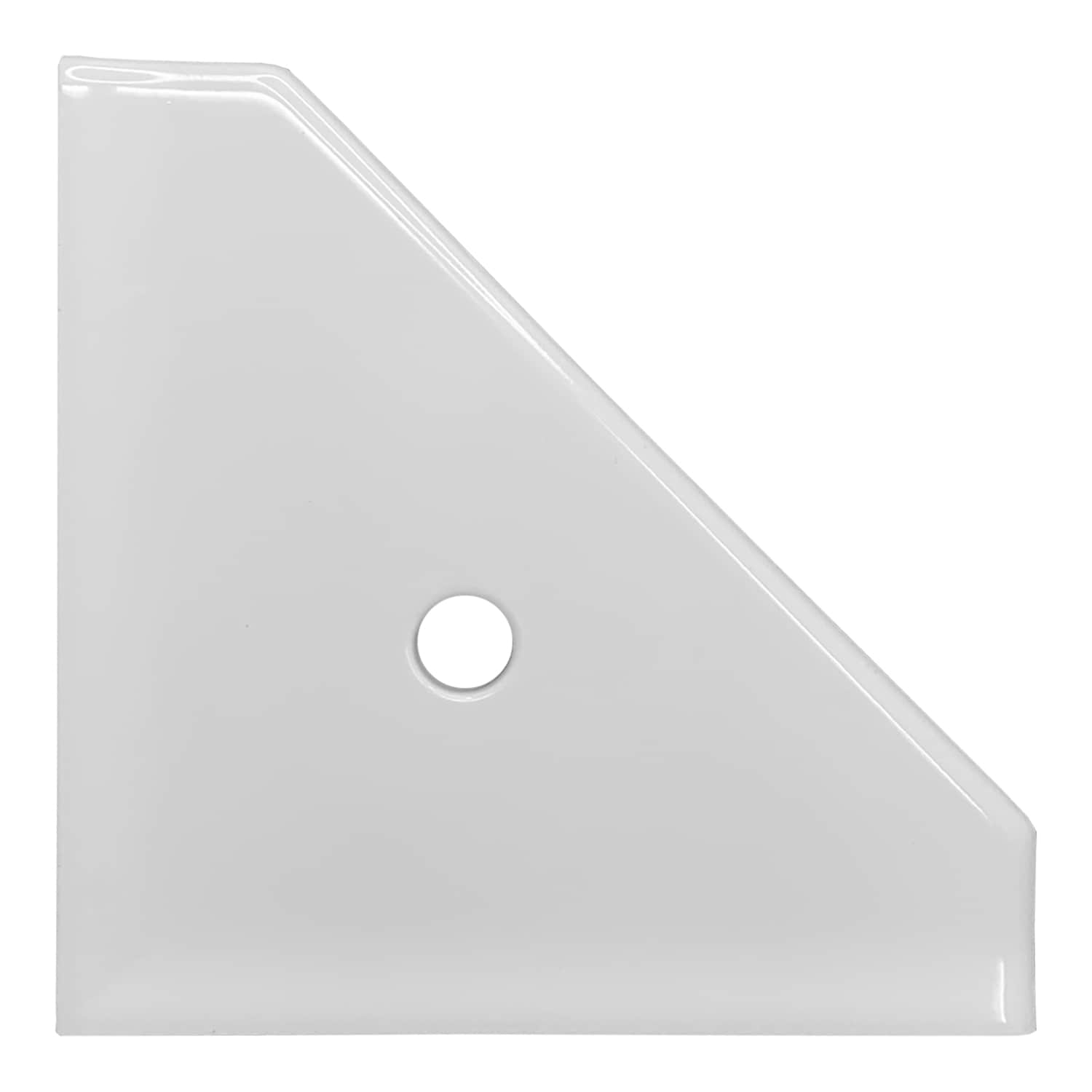 Polished Corner Shelf Bright White, Daltile Corner Shower Shelf Installation Manual
