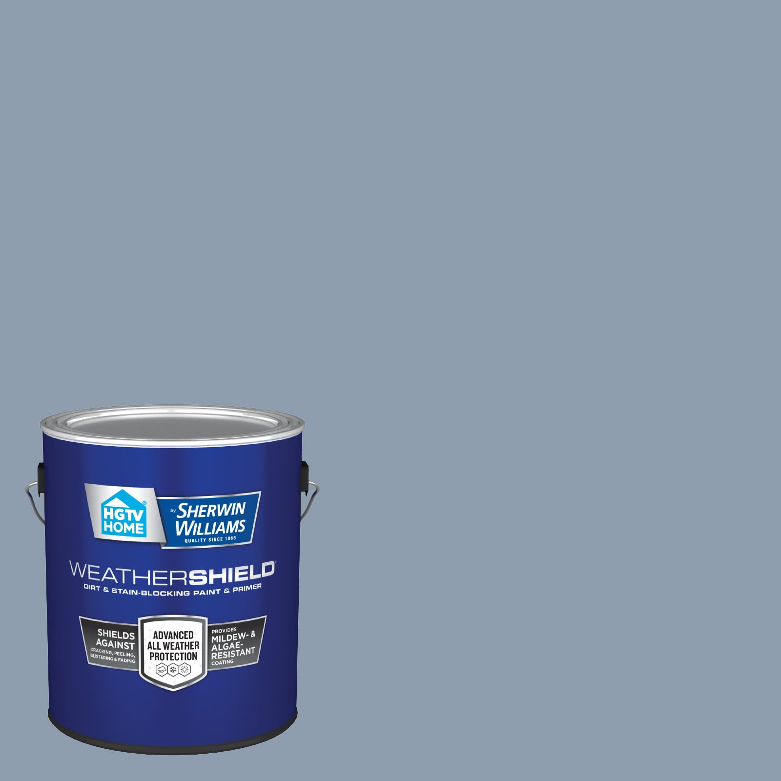HGTV HOME by Sherwin-Williams 4005-3C-636316 Weathershield Satin Blissful Blue 4005-3C Latex Exterior Paint + Primer ( 1-gallon )