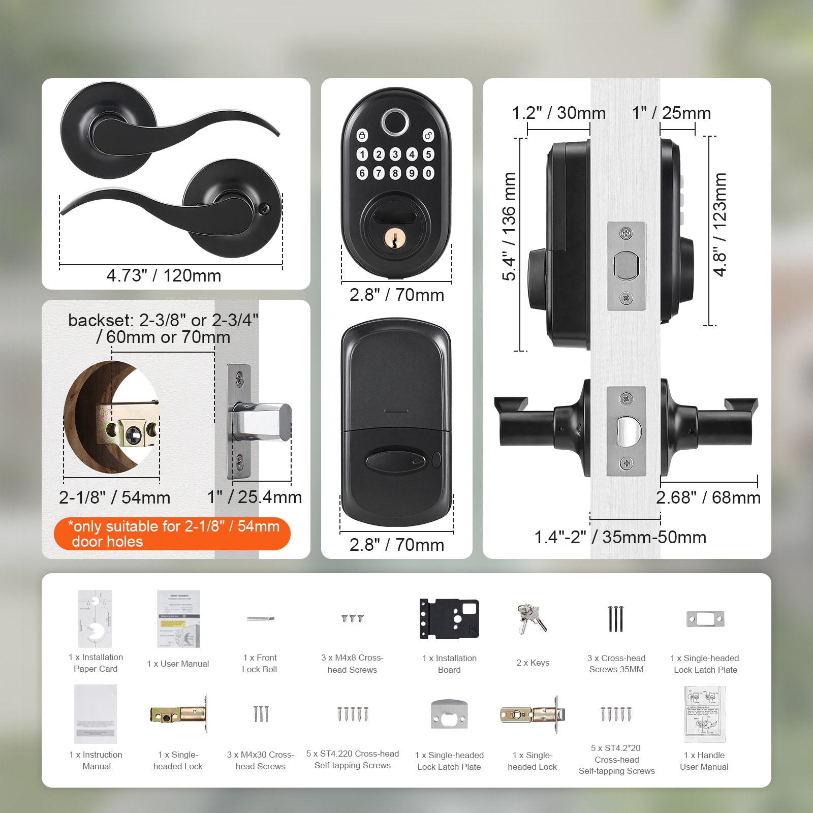 Wooakway FXLS0606-606DL09 Entry-Door-Flip-Locks - View #7