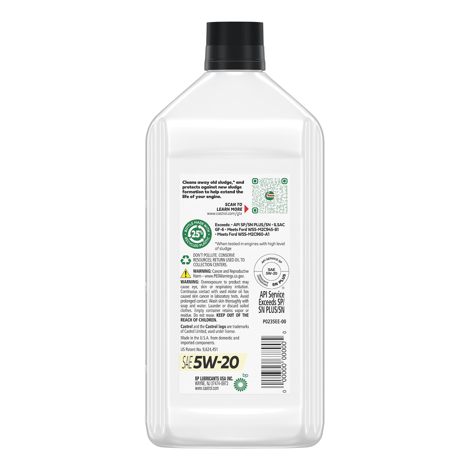 CASTROL 1 Quart 5W-20 Motor Oil with Advanced Protection Against Sludge and  Thermal Breakdown in the Motor Oil u0026 Additives department at Lowes.com