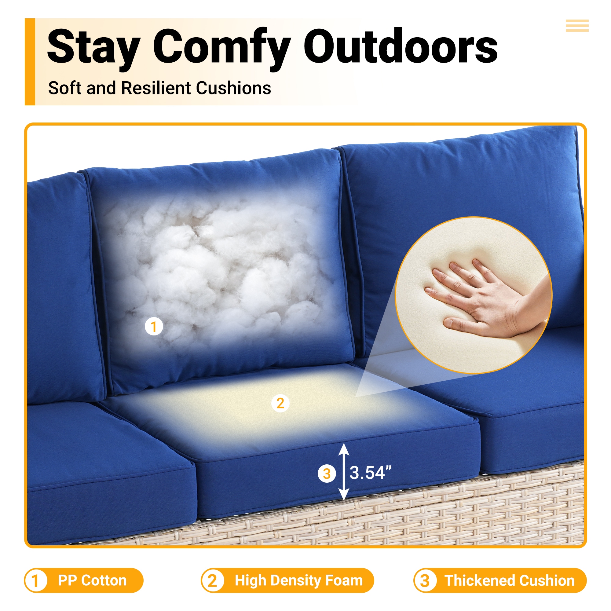 weaxty HMBCFP03-YZLDAR706 Patio-Conversation-Sets - View #5
