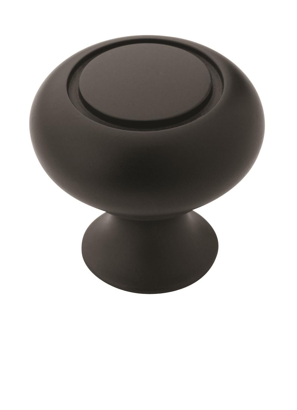 Amerock 10VMP53011FB Everyday Heritage 1-1/4-in Matte Black Round Transitional Cabinet Knob 10 -Pack