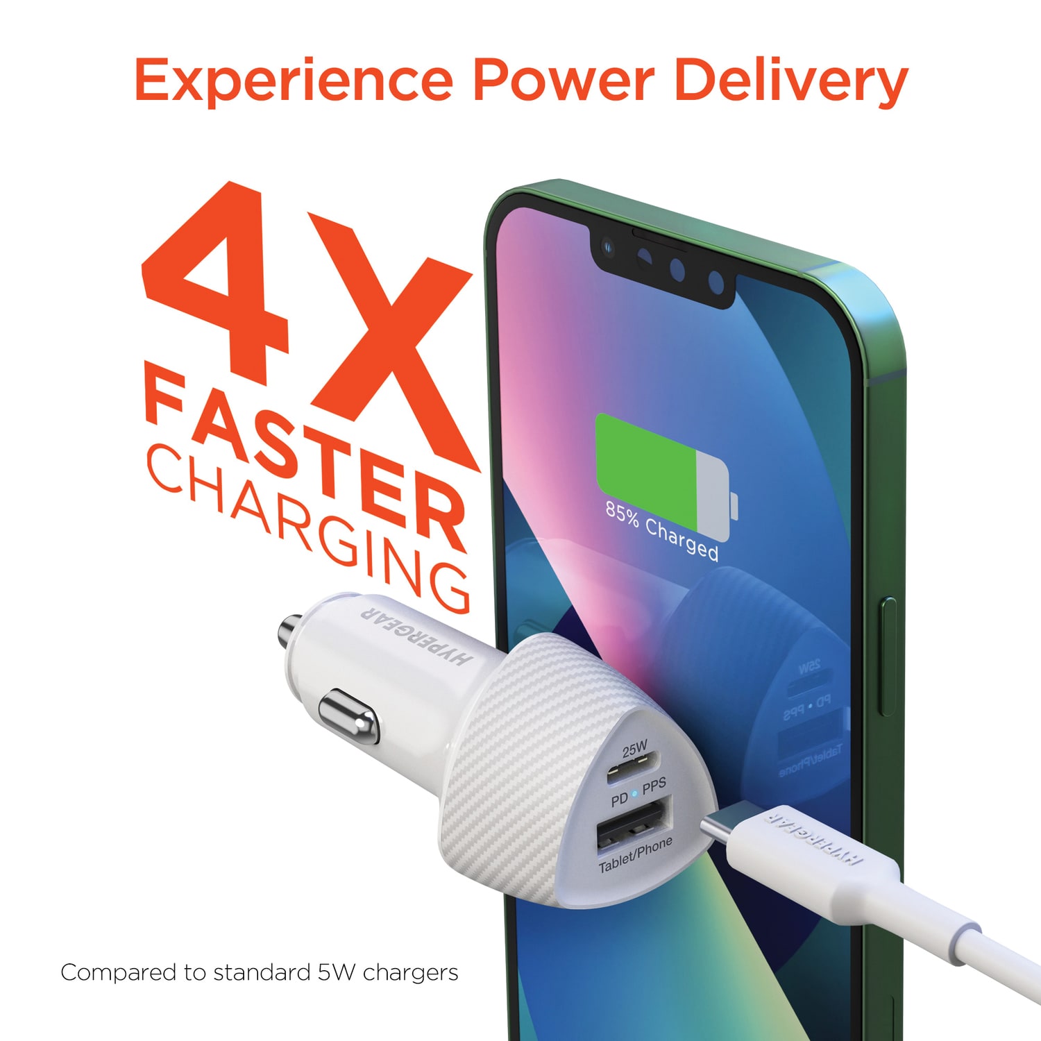 HyperGear SpeedBoost Dual-Port Car Charger with Lightning to USB-C ...