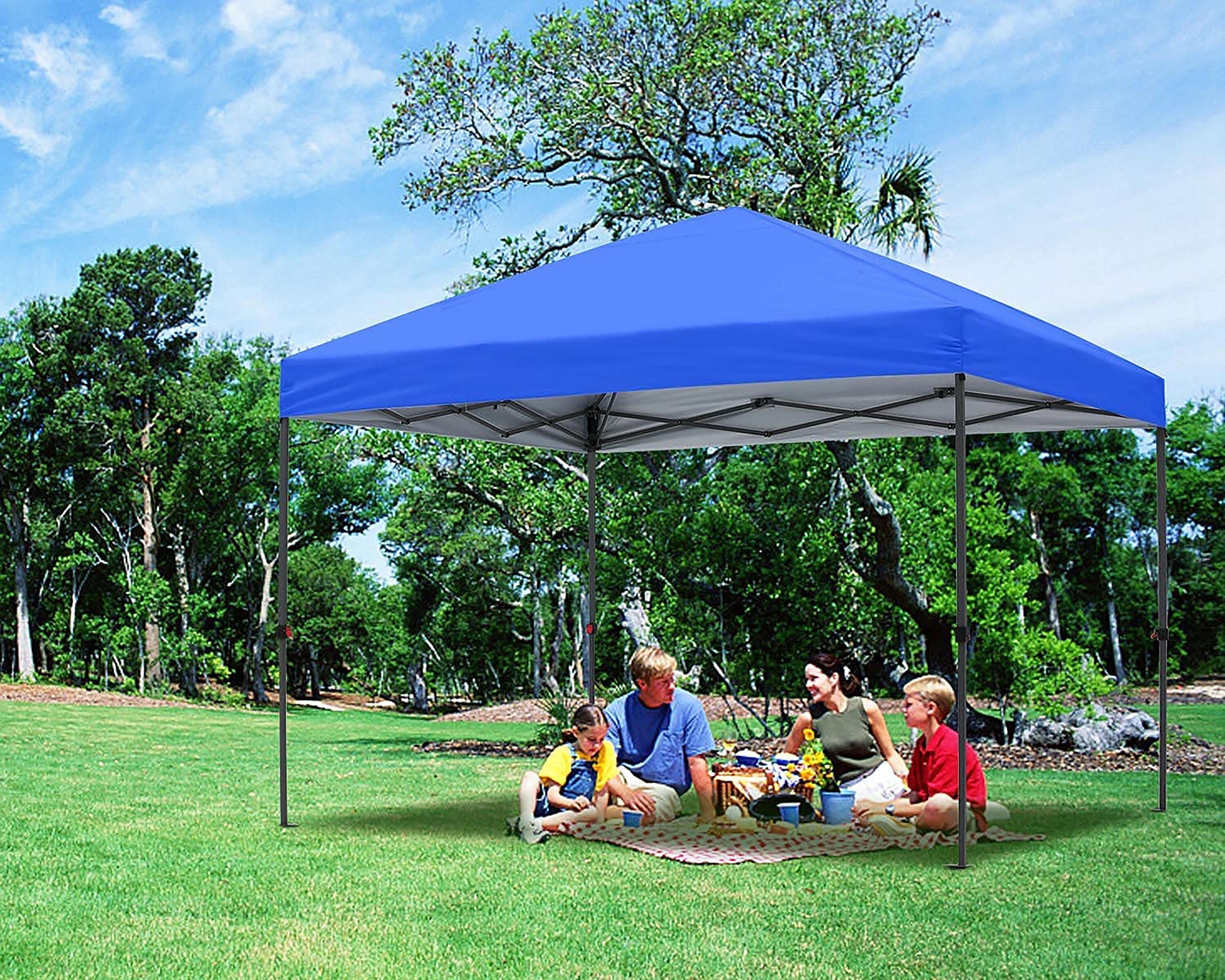 ABCCANOPY 8-ft X 8-ft Square Blue Pop-up Canopy In The Canopies ...