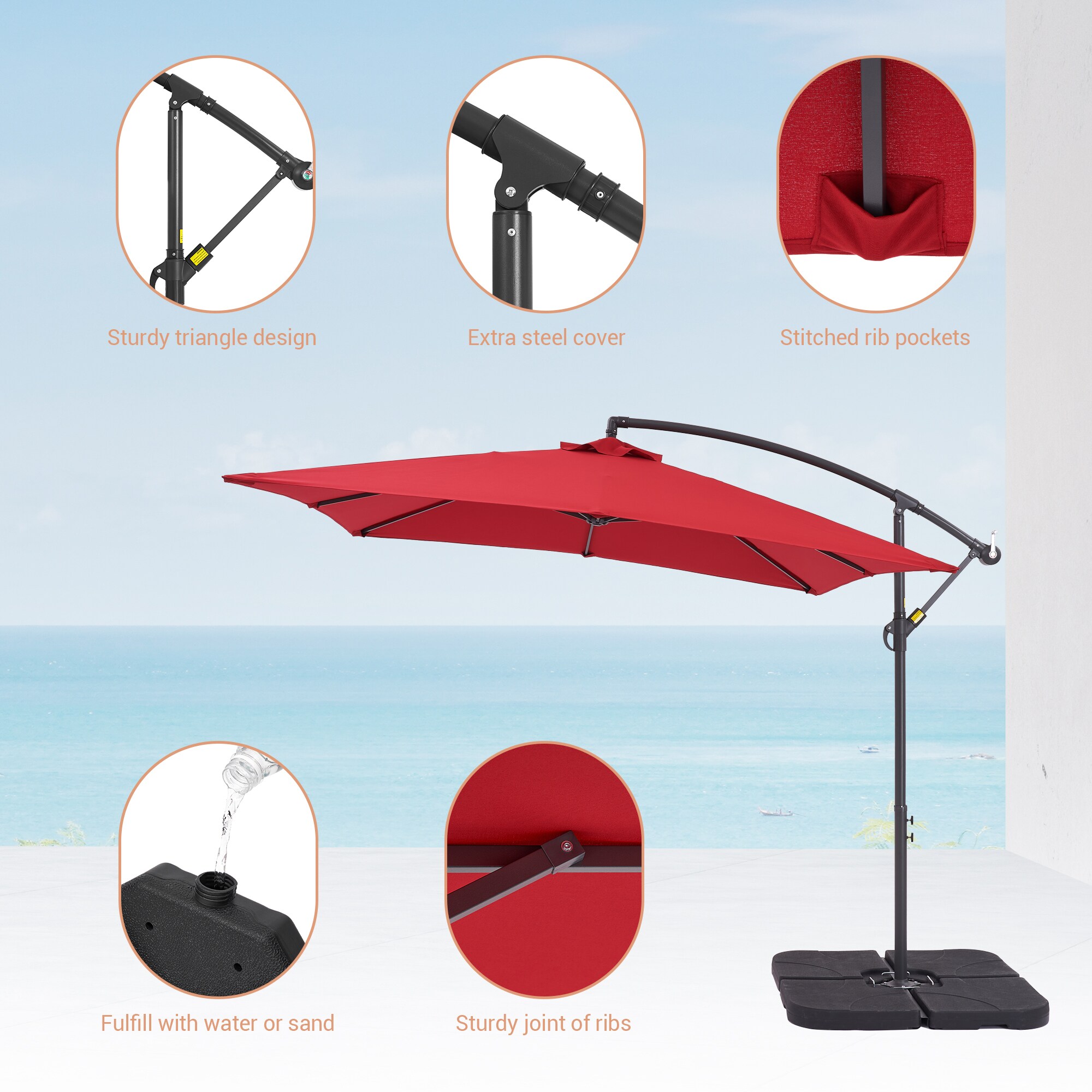ACEGOSES LW-SOF-51RD Umbrellas-2 - View #2