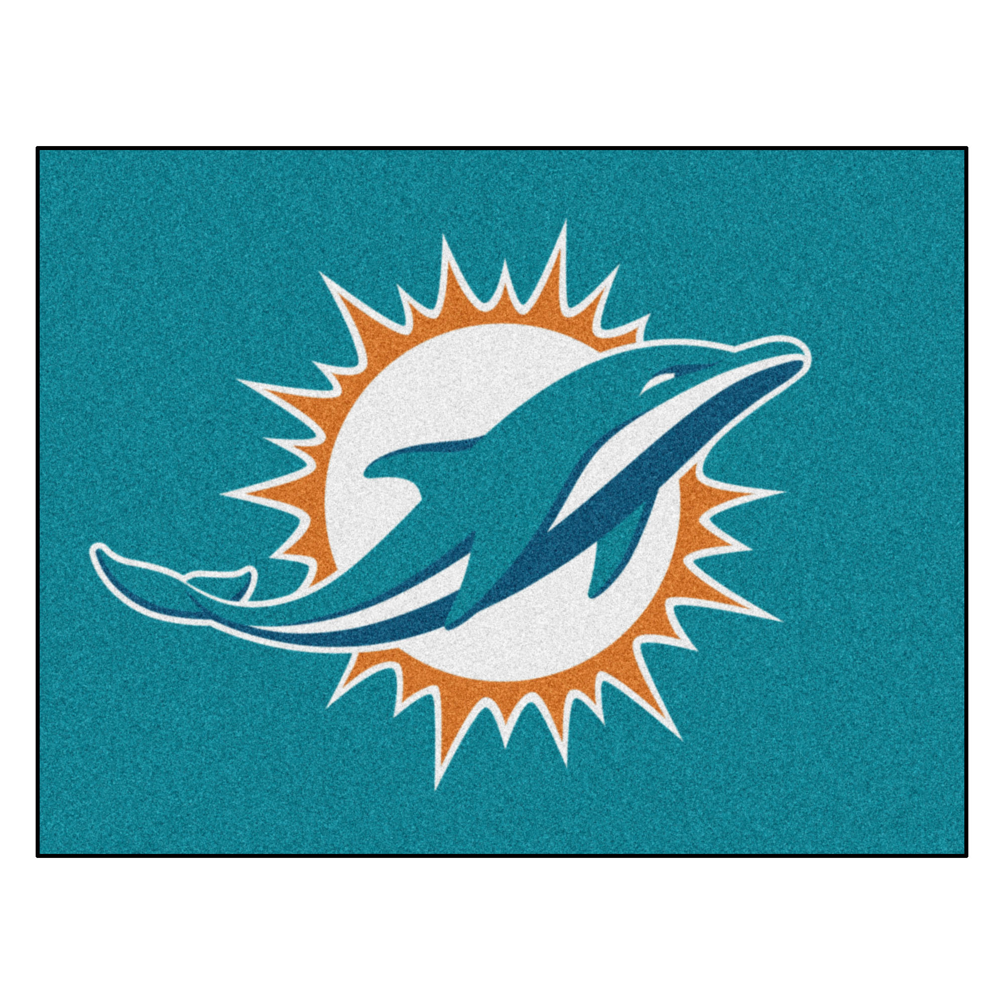 FANMATS Miami Dolphins Aqua 3 ft. x 4 ft. All-Star Area Rug 36211