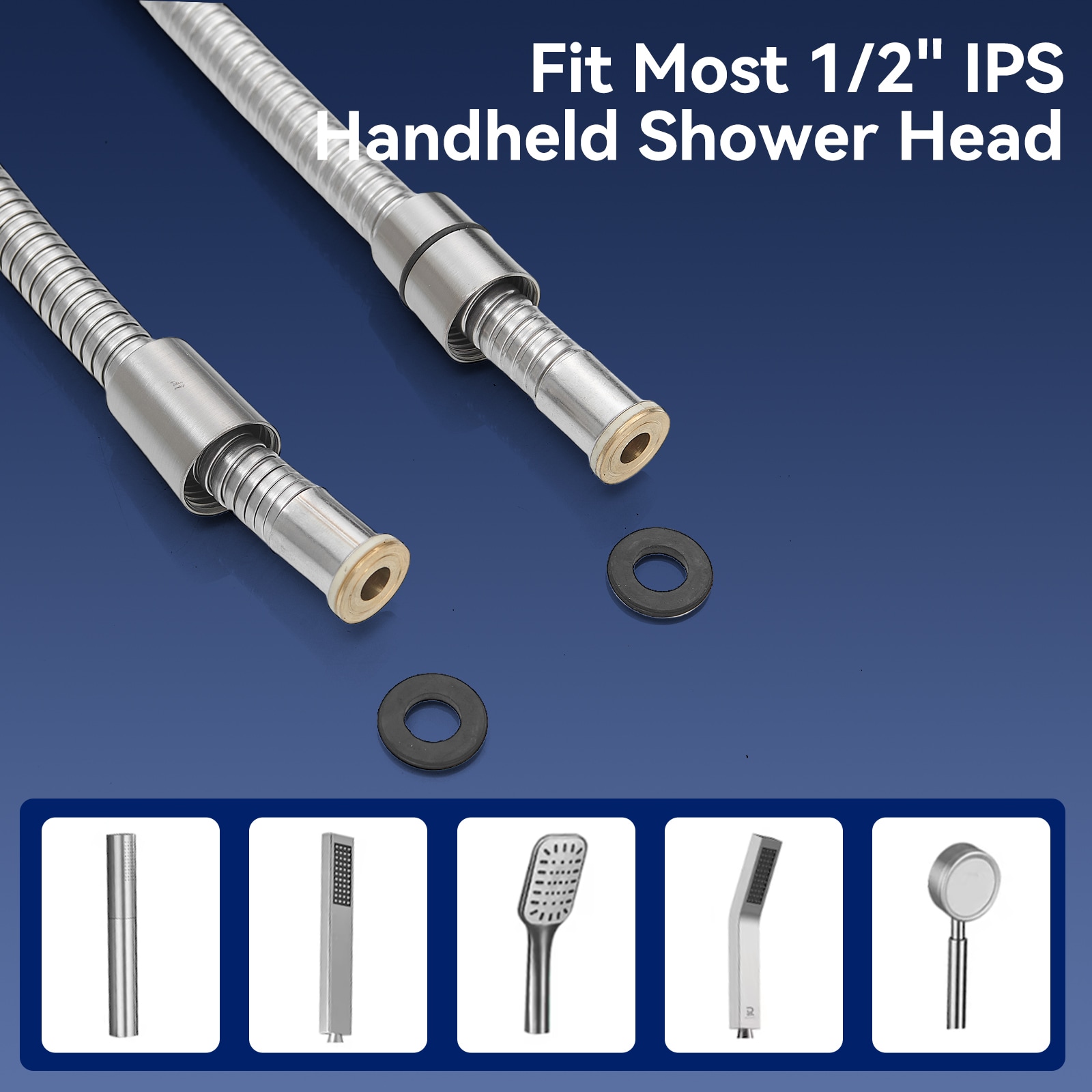 Extra Long Brushed Nickel Stainless Steel Shower Hose