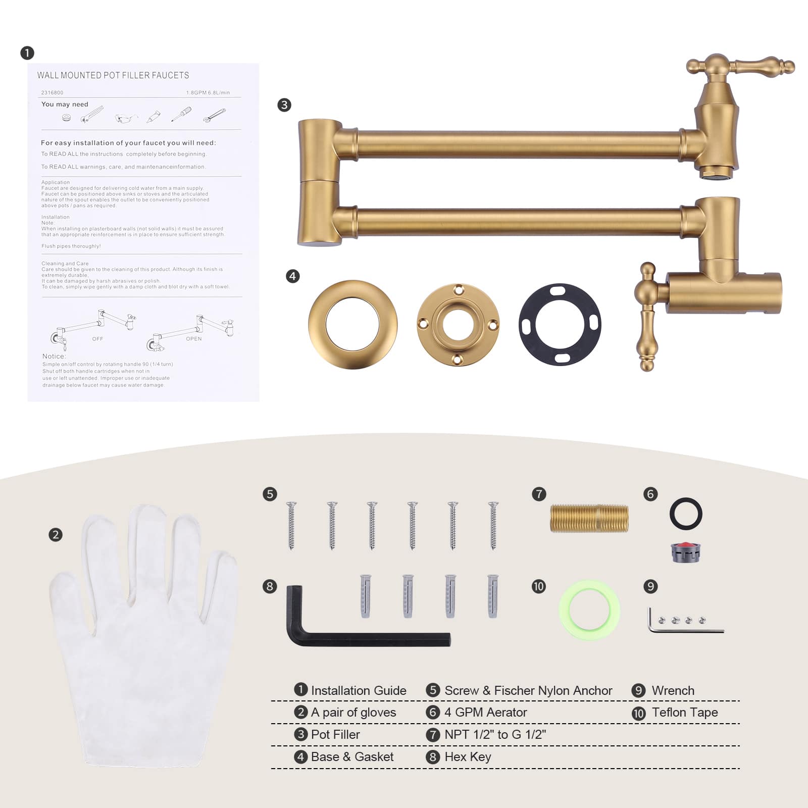 ARCORA AR7106800G Kitchen-Faucets - View #4