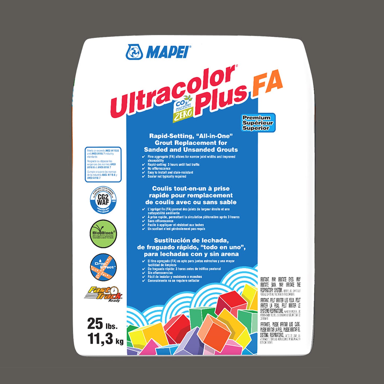 MAPEI 6BU504711 Ultracolor Plus FA Charcoal #5047 All-in-one Grout (25-lb)