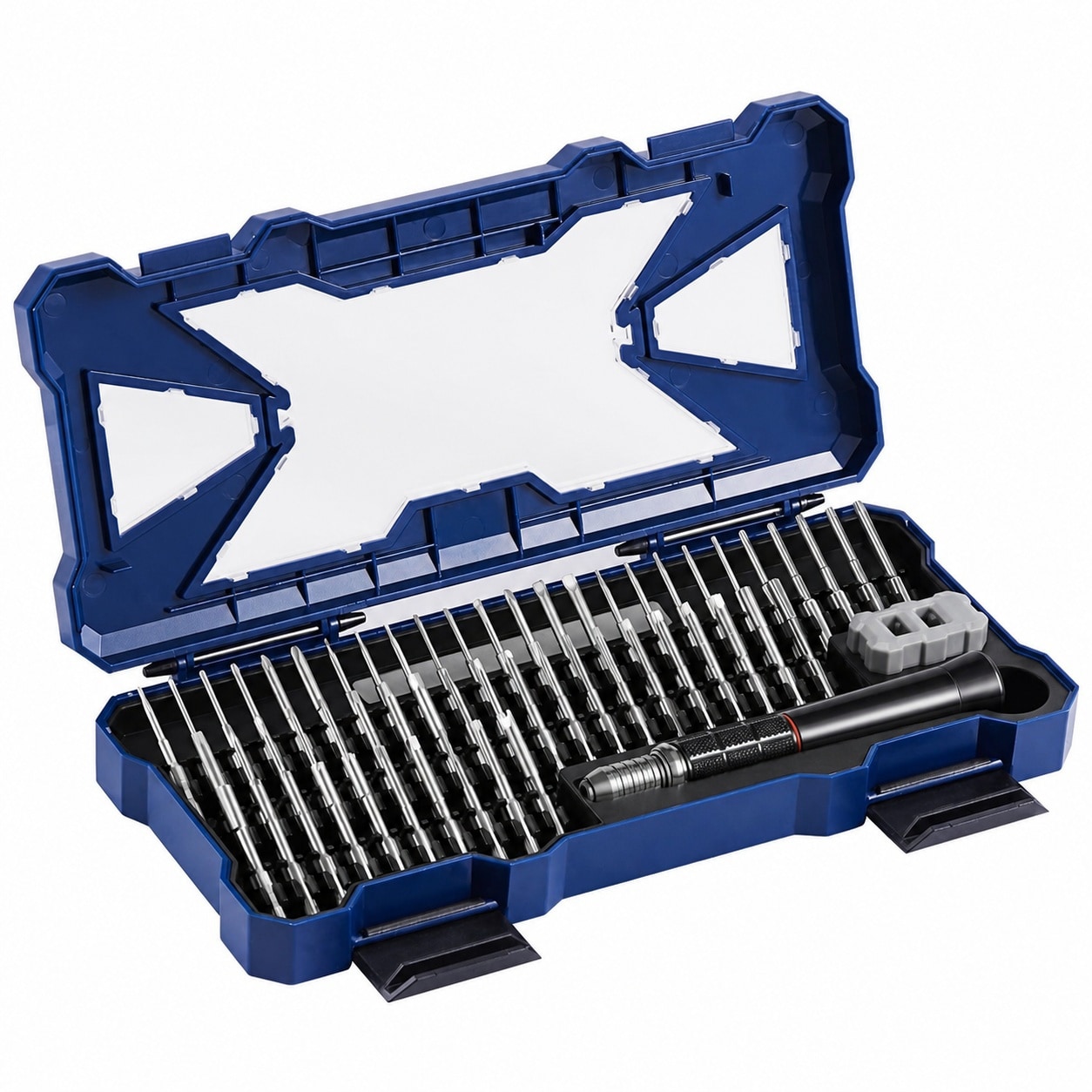 Phewnyzo  Precision Screwdriver Set 55 pcs S2 Steel Magnetic Bits Aluminum Handle for Computer Watch Phone Glasses and Electronics Repair
