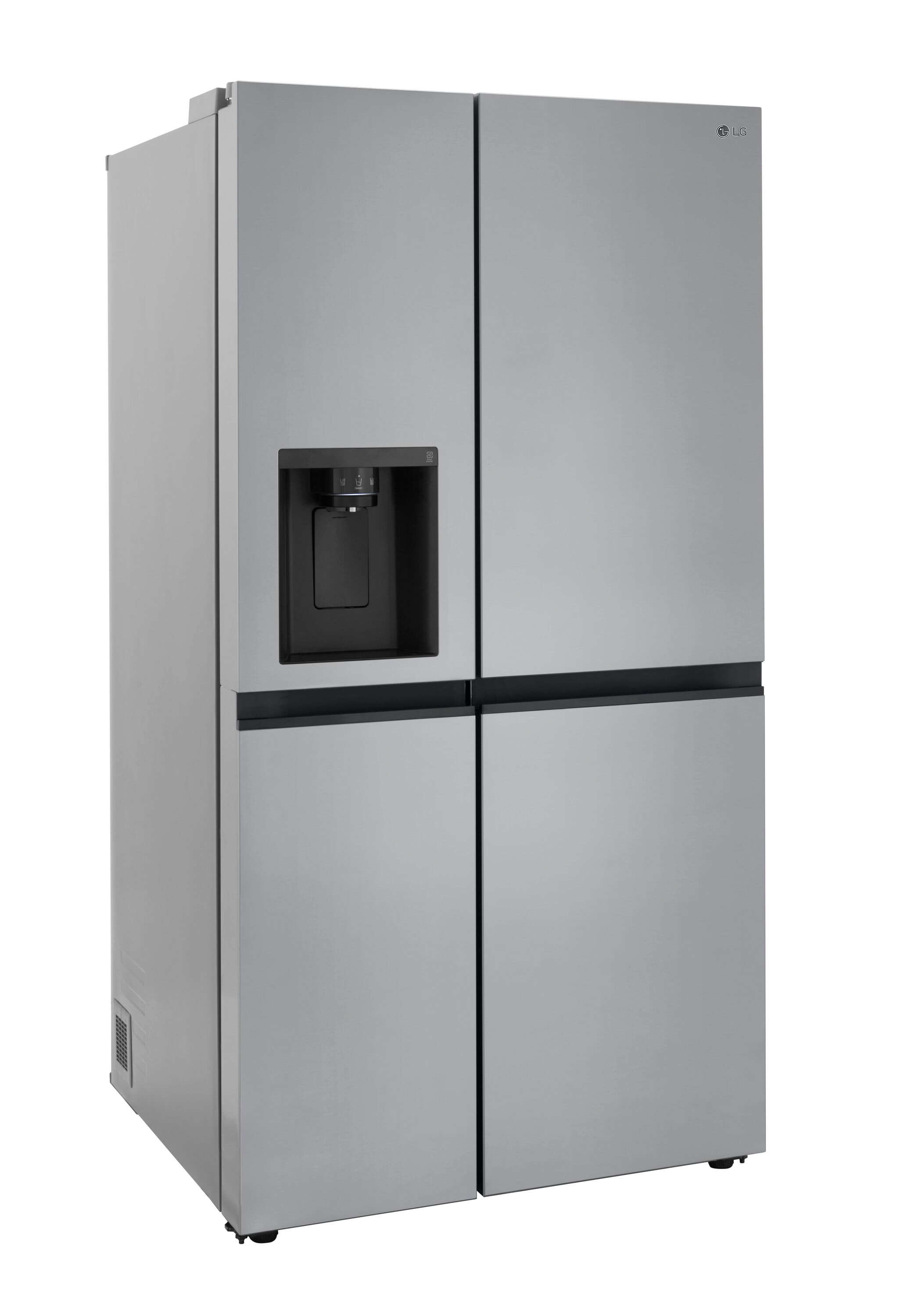 60 in.W 27.6cu.ft. Free Standing Side by Side Style 2-Doors Refrigerator,  Freezer in Stainless Steel w/ Decorative Grill