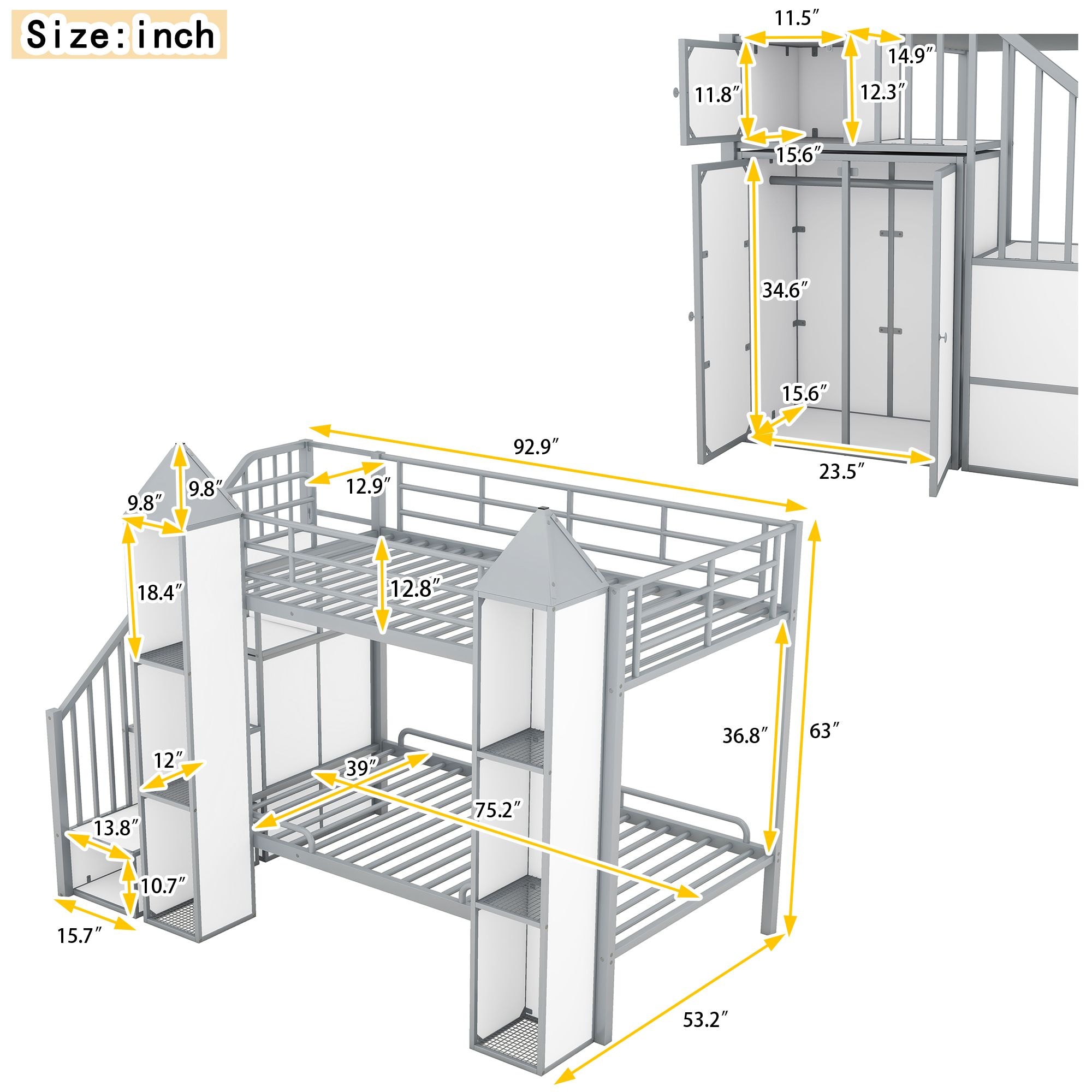 Yiekholo LL-1766AAE Bunk-Beds - View #4