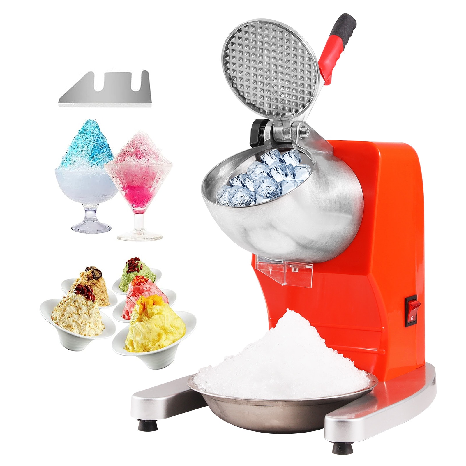 VEVOR SBY-300FD110V3ZIQV1 220 LBS/H 110V 300 W Snow cone maker ( ABS + SUS 304 + ADC12 )