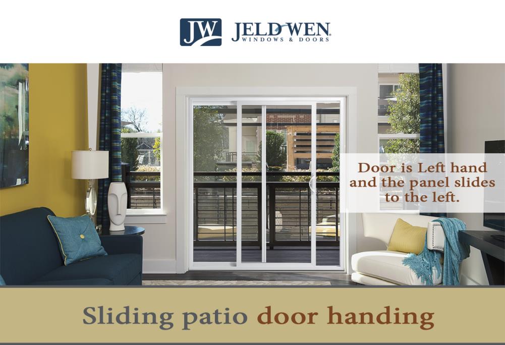 JELD-WEN V-2500 96-in x 80-in x 4-9/16-in Jamb Low-E Clear glass , White Vinyl Left-hand Sliding Double Patio Door Screen Included